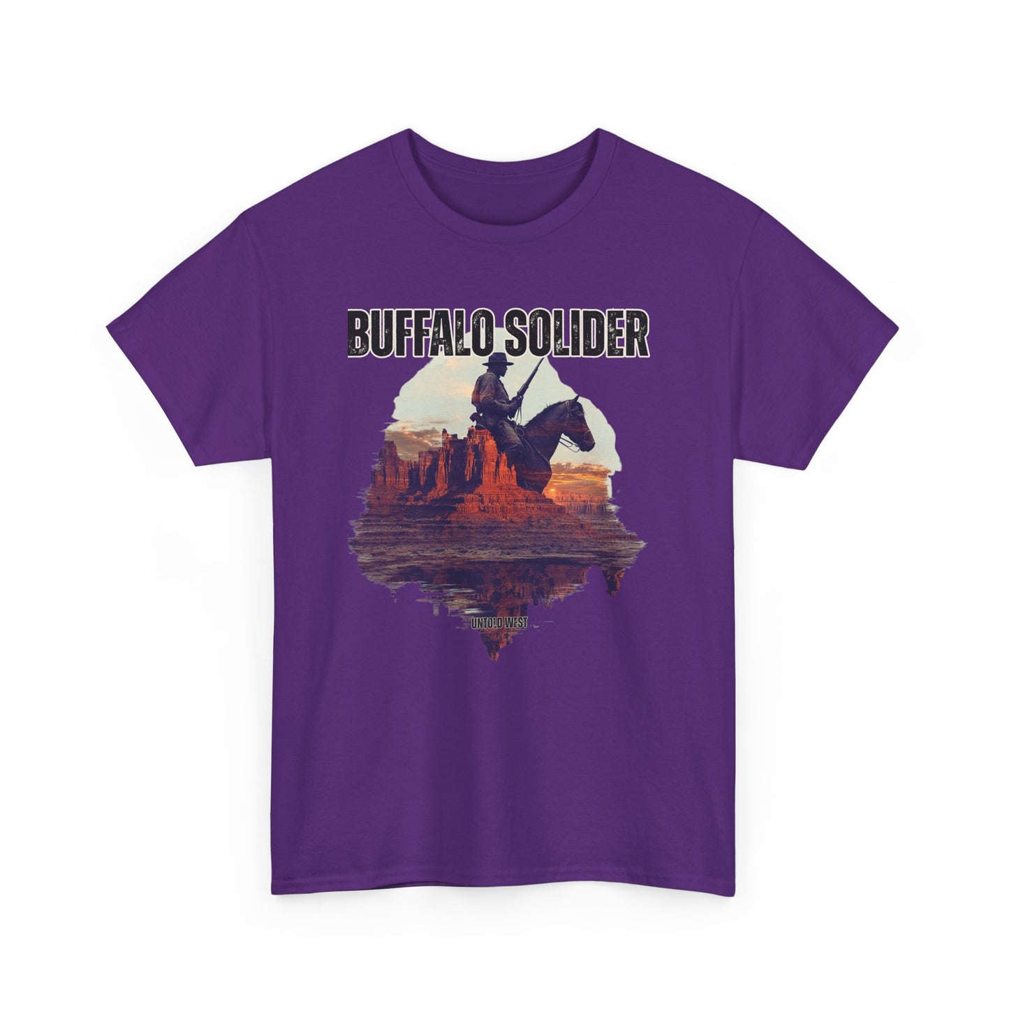 Vintage Buffalo Soldier Tee, Old West History Cotton Shirt, Unisex Graphic Tee, Cowboy Western Theme Top, Historical Military