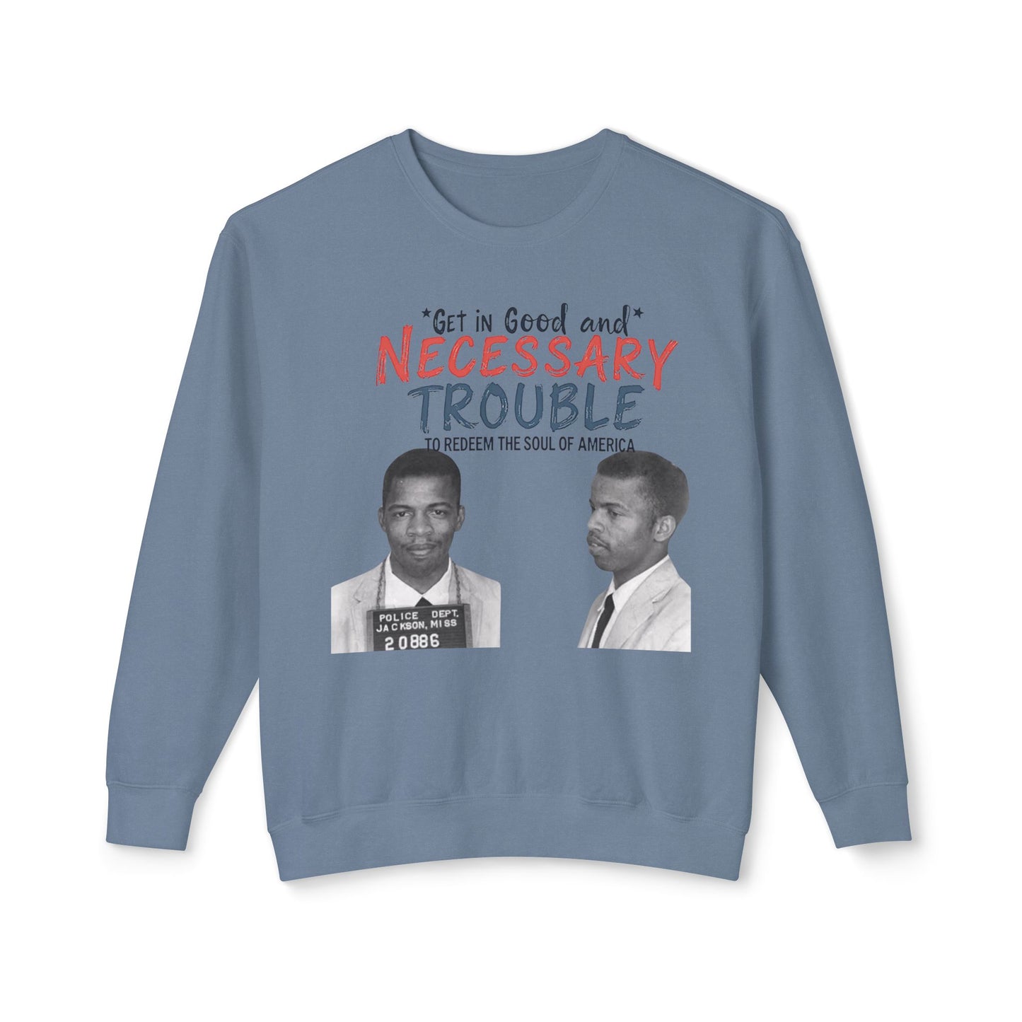 John Lewis Lightweight Sweatshirt, Save the Soul of America, Crewneck Jumper, Civil Rights Activist Pullover, Black History Month Gift,