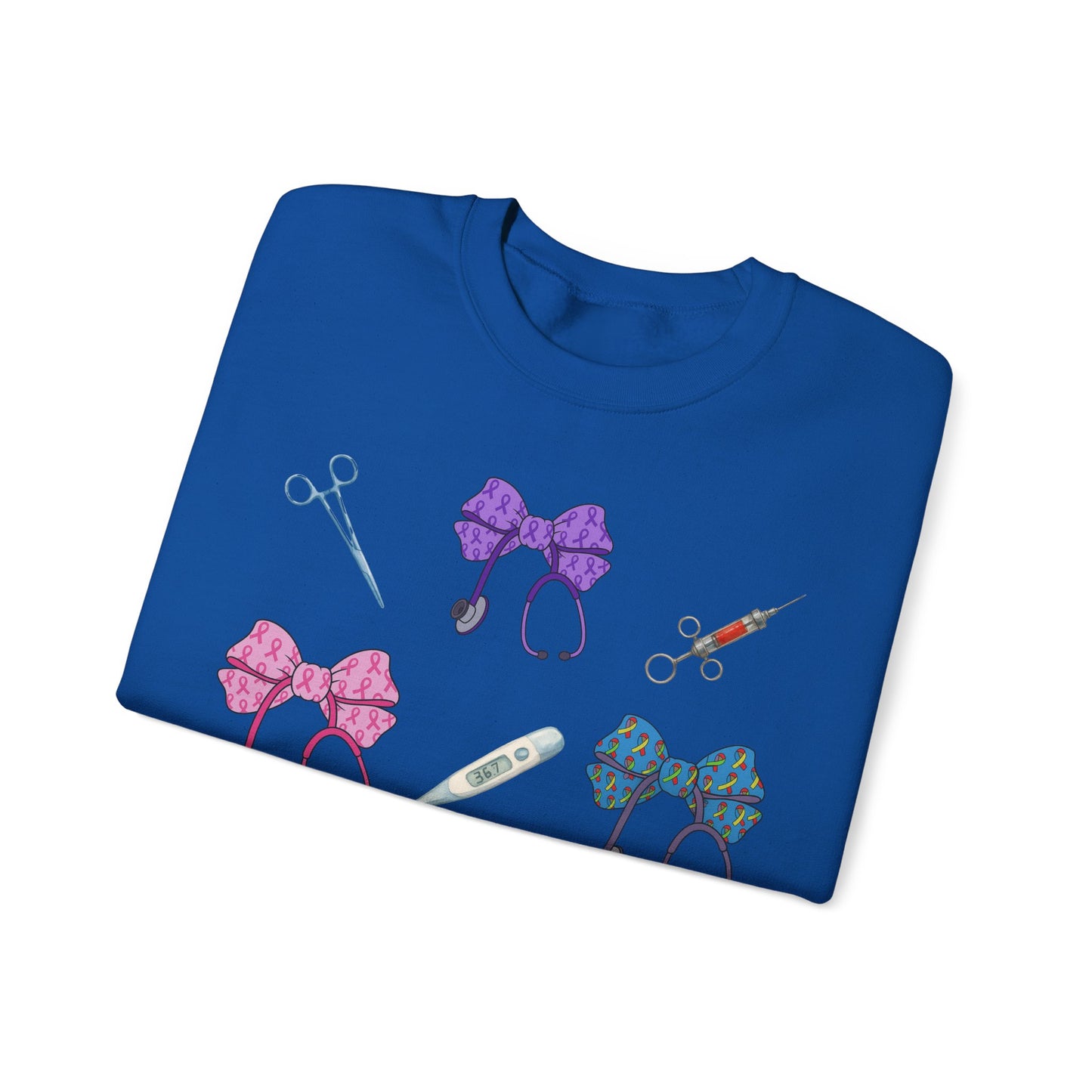 Medical Worker Nurse Gift Unisex Sweatshirt, Cancer Autism Autoimmune Awareness Crewneck Pullover, Nurses Week