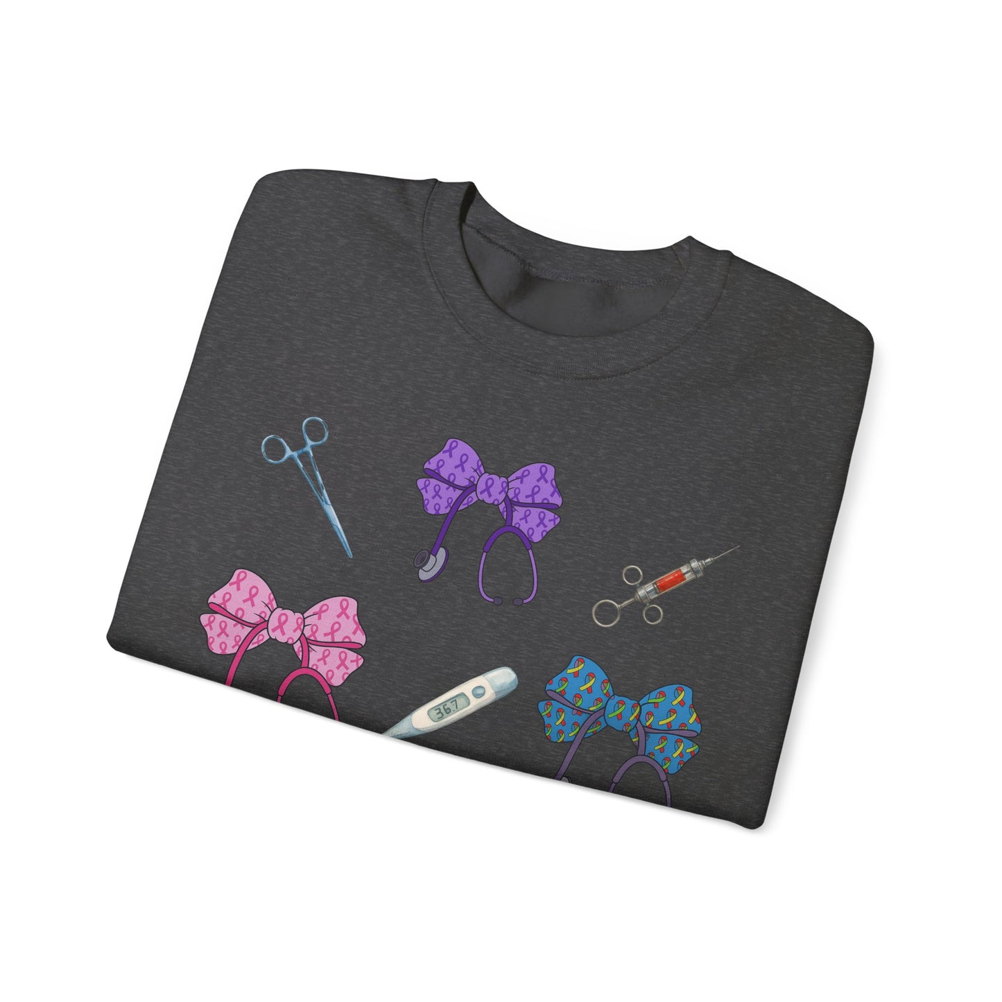 Medical Worker Nurse Gift Unisex Sweatshirt, Cancer Autism Autoimmune Awareness Crewneck Pullover, Nurses Week