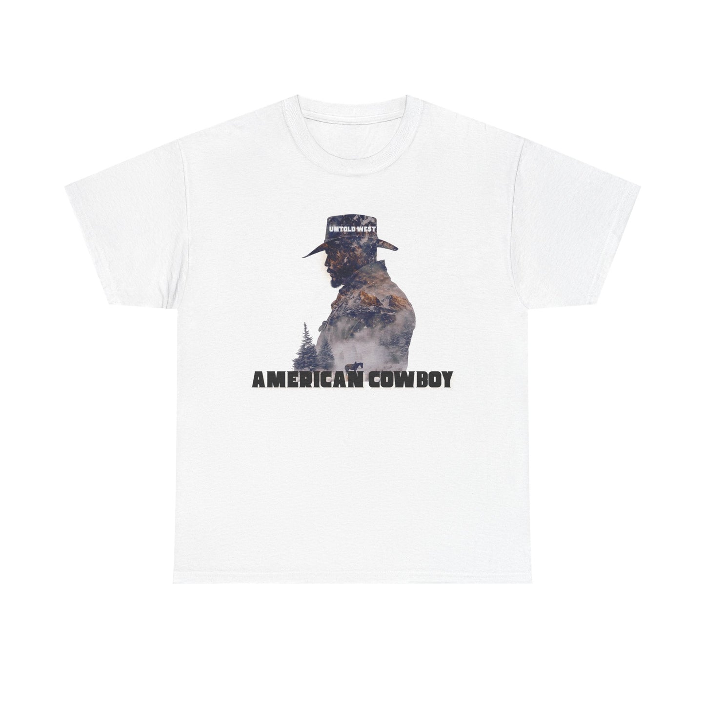 Cotton Tee American Cowboy Western Design Shirt