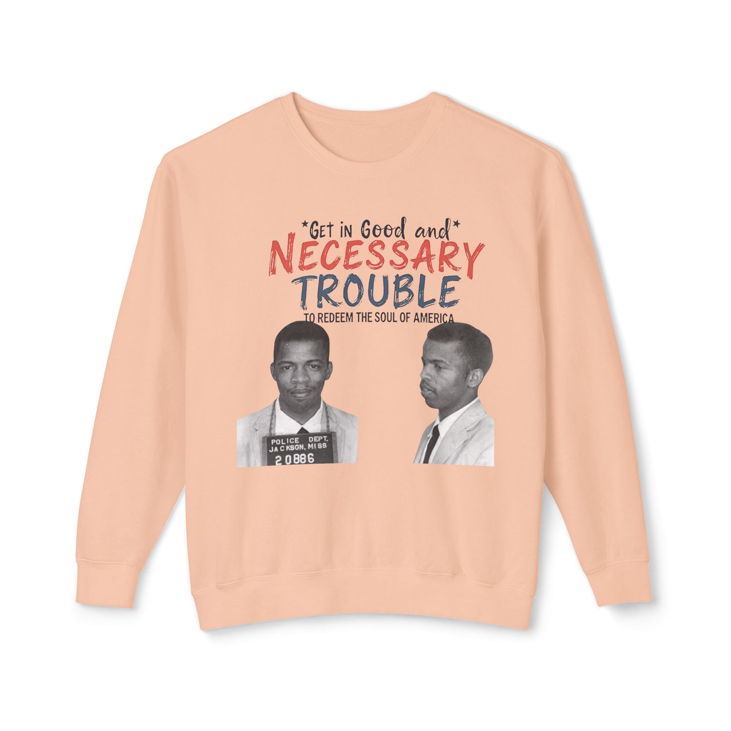 John Lewis Lightweight Sweatshirt, Save the Soul of America, Crewneck Jumper, Civil Rights Activist Pullover, Black History Month Gift,