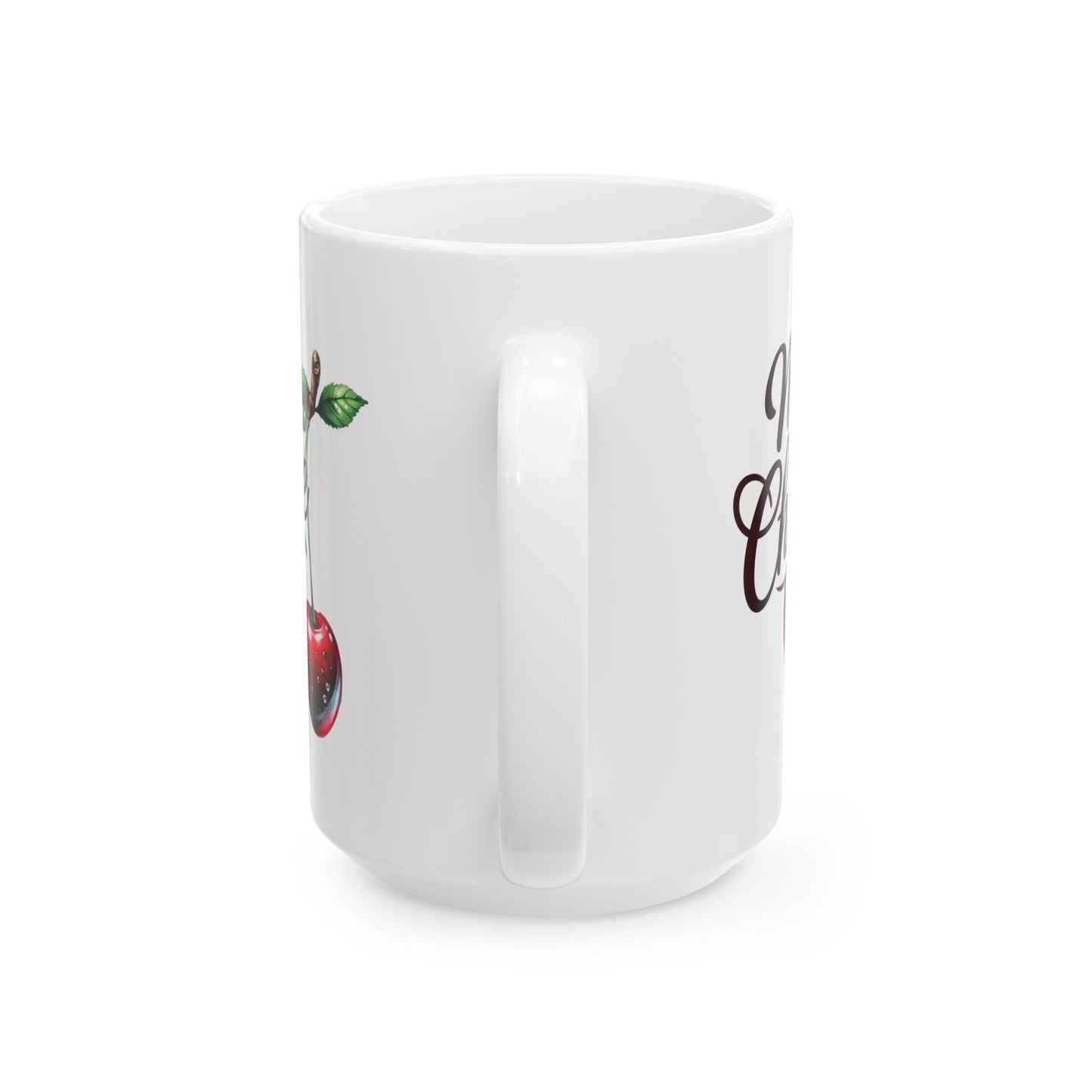 Charming cherry ceramic mug