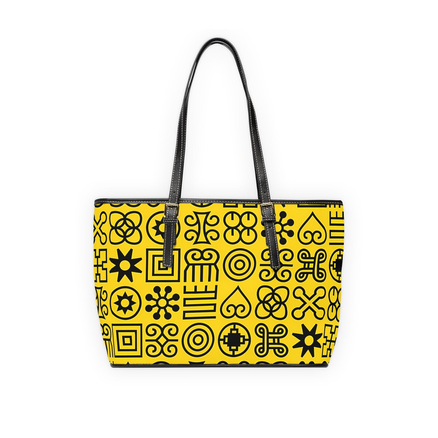 Adinkra Ankara Vibrant Print Shoulder Bag, Trendy Tote, Chic Handbag, Stylish Statement Purse, Perfect Gift for Her, PU Leather Handbag