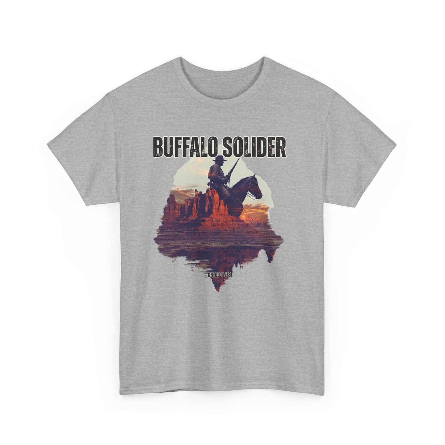 Vintage Buffalo Soldier Tee, Old West History Cotton Shirt, Unisex Graphic Tee, Cowboy Western Theme Top, Historical Military