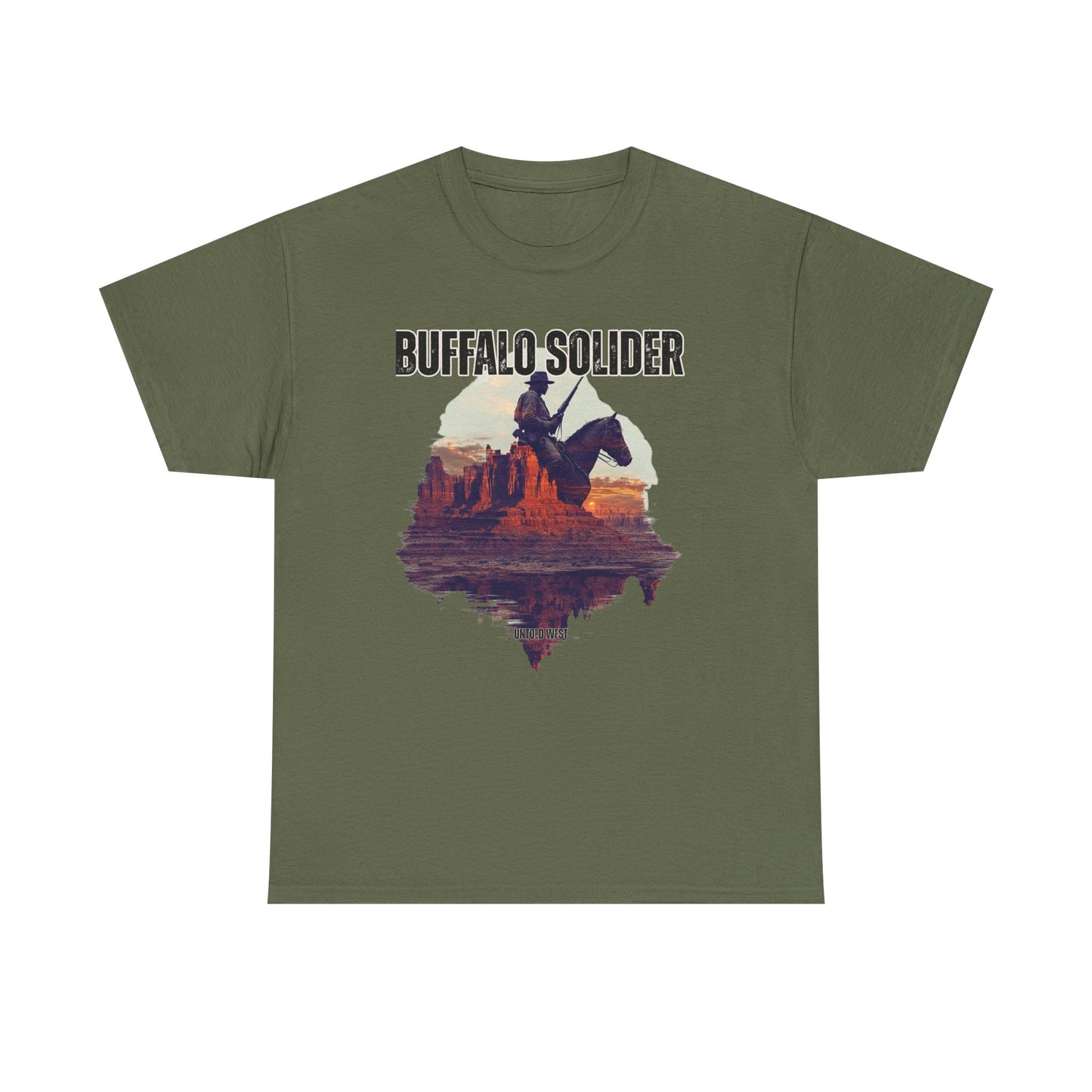 Vintage Buffalo Soldier Tee, Old West History Cotton Shirt, Unisex Graphic Tee, Cowboy Western Theme Top, Historical Military