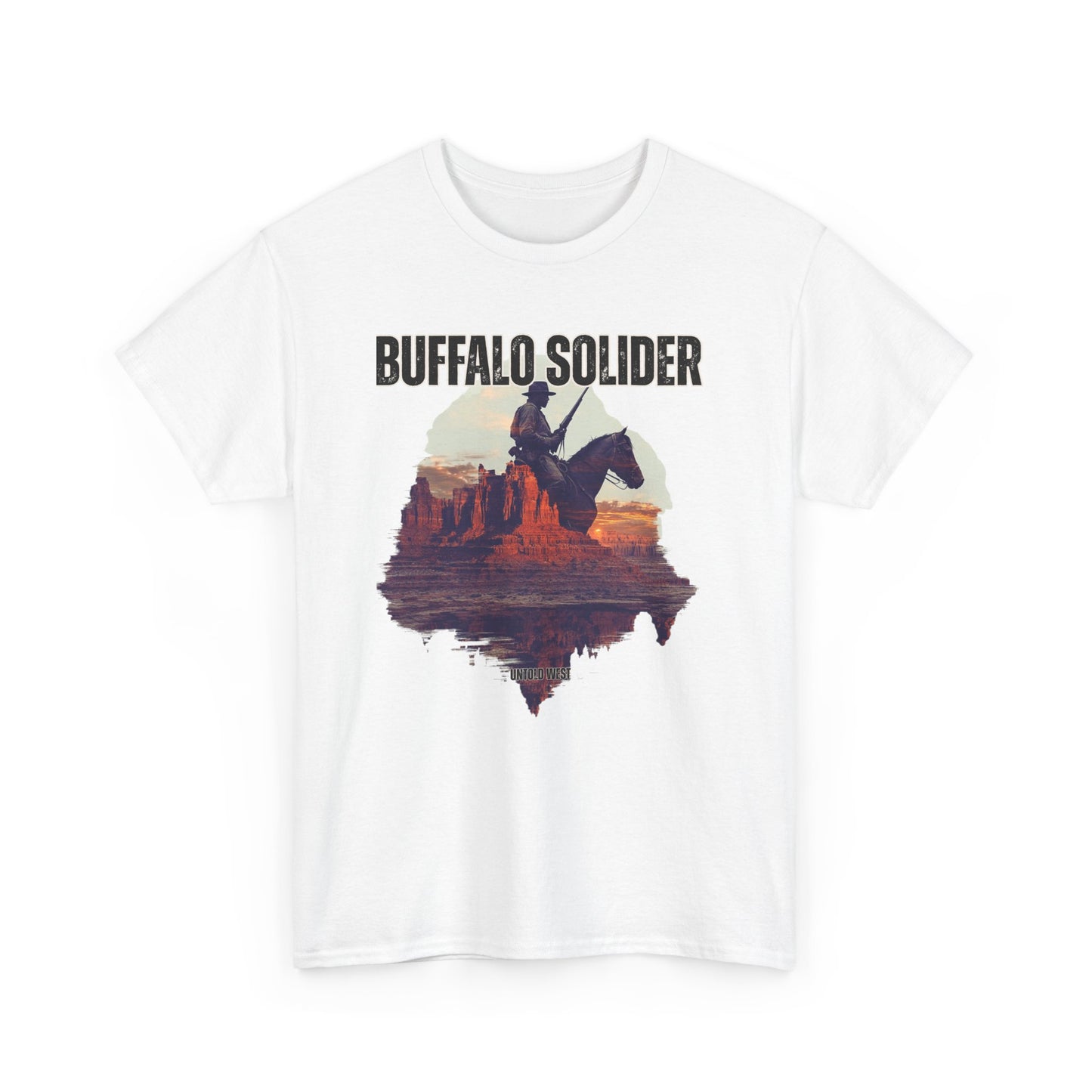 Vintage Buffalo Soldier Tee, Old West History Cotton Shirt, Unisex Graphic Tee, Cowboy Western Theme Top, Historical Military