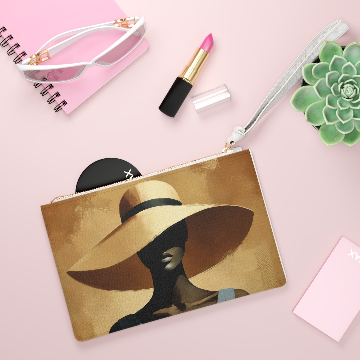 Elegant Wide-Brim Hat Clutch Bag
