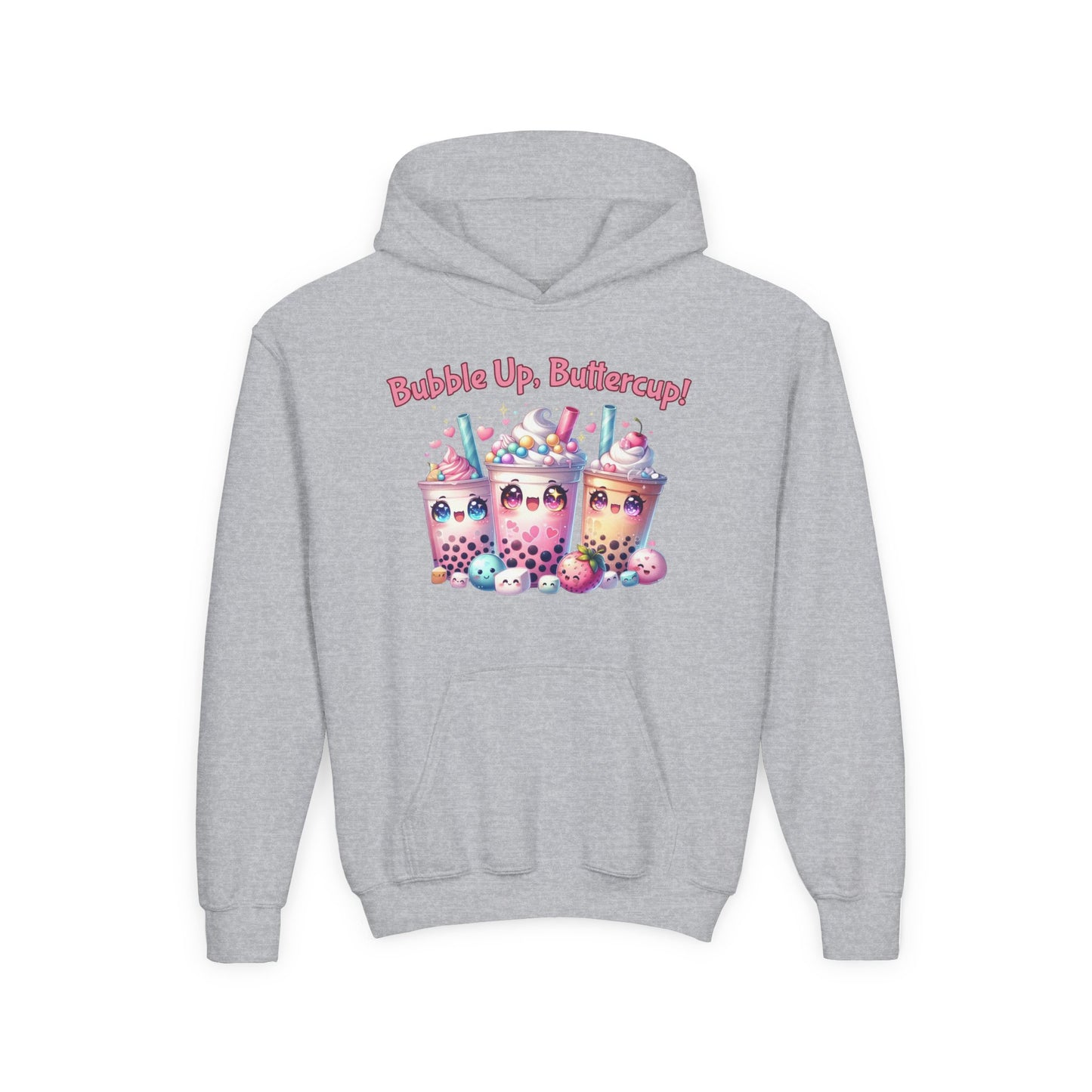 Bubble Tea Youth Hoodie, Fun Cup Design, Perfect for Kids, Cute Gift for Birthdays, Cozy Casual Wear