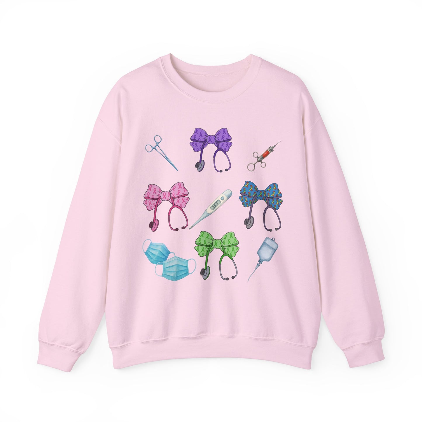 Medical Worker Nurse Gift Unisex Sweatshirt, Cancer Autism Autoimmune Awareness Crewneck Pullover, Nurses Week