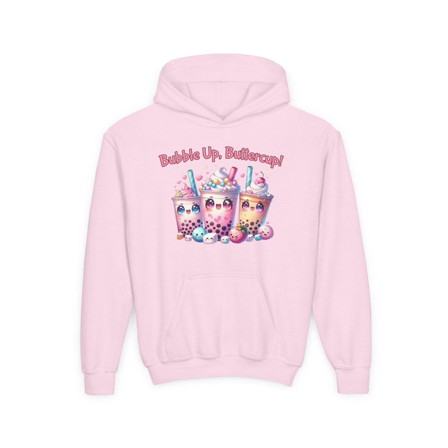 Bubble Tea Youth Hoodie, Fun Cup Design, Perfect for Kids, Cute Gift for Birthdays, Cozy Casual Wear