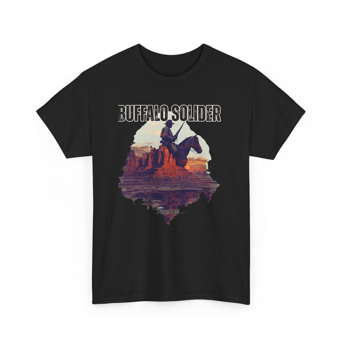 Vintage Buffalo Soldier Tee, Old West History Cotton Shirt, Unisex Graphic Tee, Cowboy Western Theme Top, Historical Military