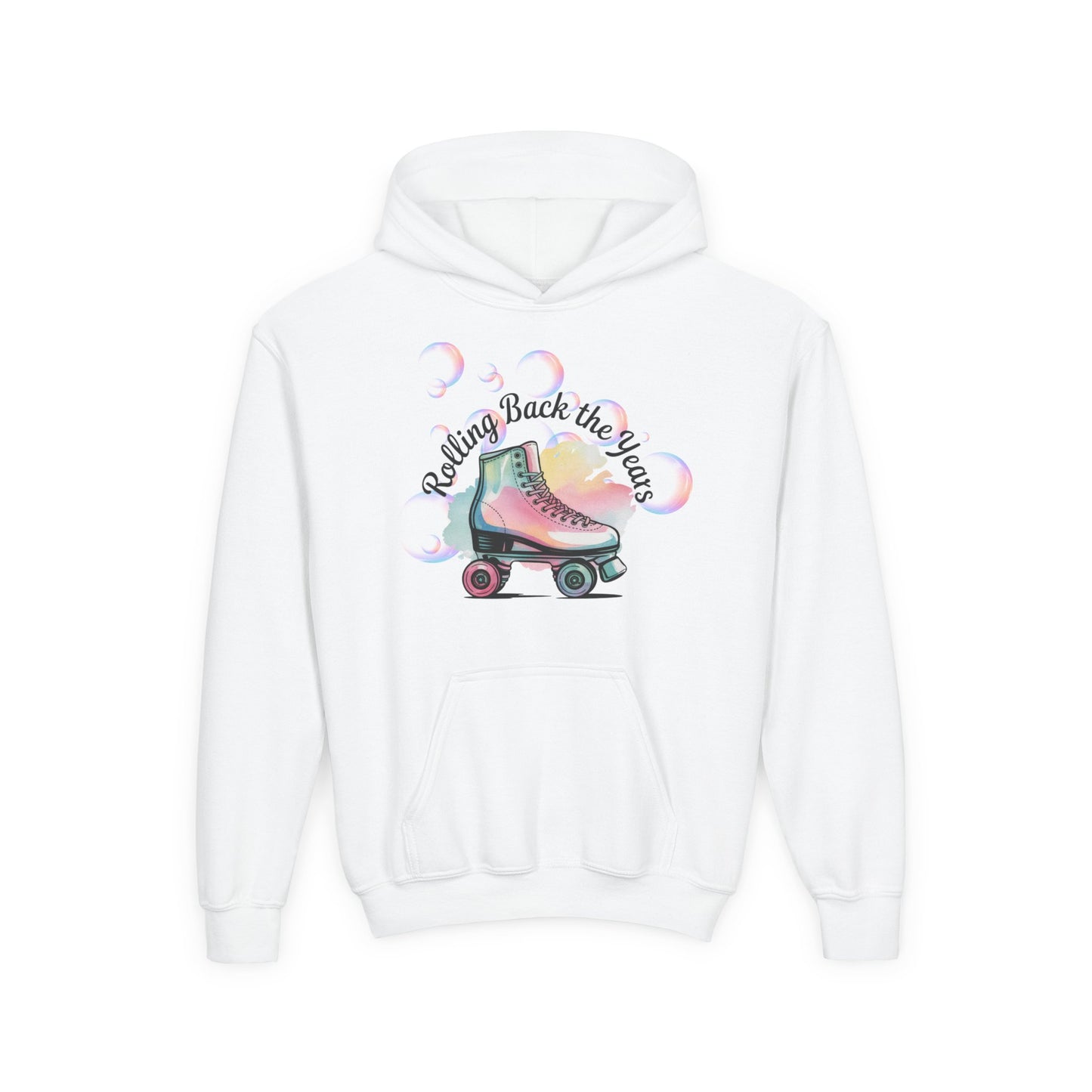 Retro Roller-Skating Hoodie, Youth Sweatshirt for Skate Lovers, Gift for Birthdays, Fun in Style, Nostalgic Vibes