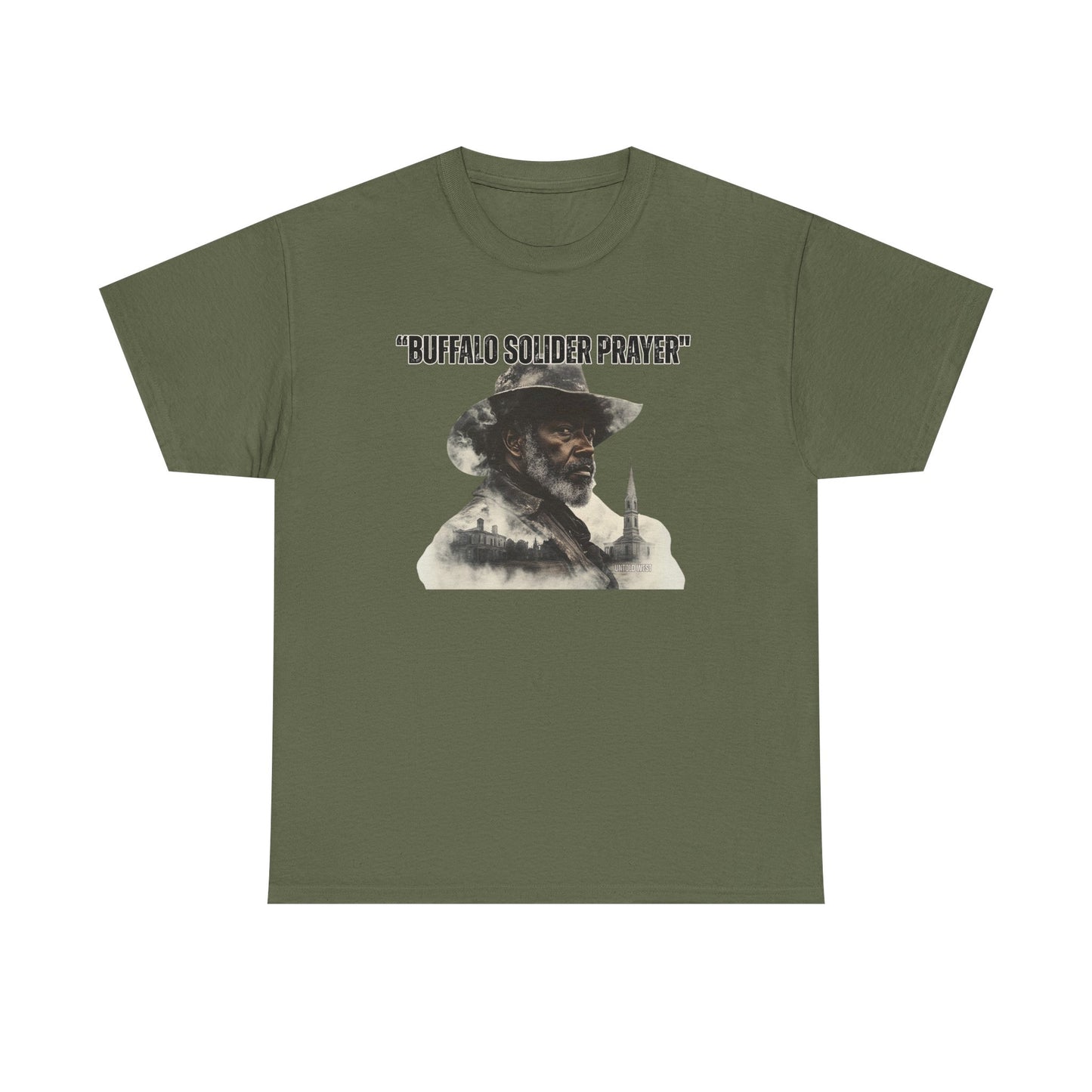 Buffalo Soldier Prayer Unisex Tee, Vintage Graphic Heritage Apparel for Veterans, Gift Shirt