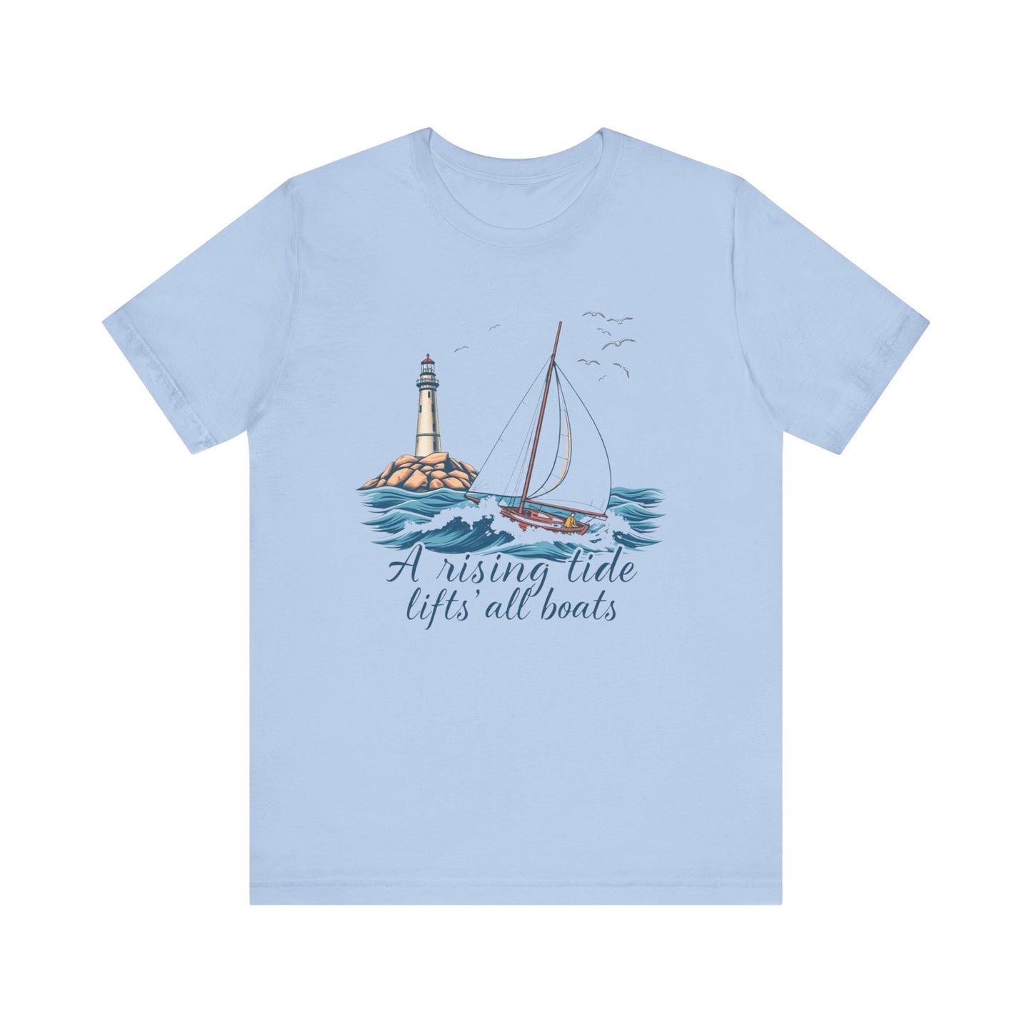 Nautical Tee, Boat Quote Shirt, Ocean Lover Tshirt, Beach Graphic Top, Maritime Theme Clothing, Sailor Gift Apparel
