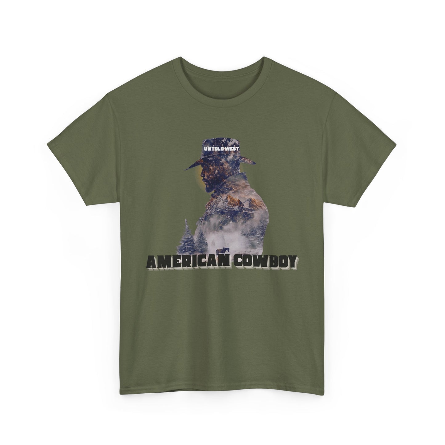 Cotton Tee American Cowboy Western Design Shirt
