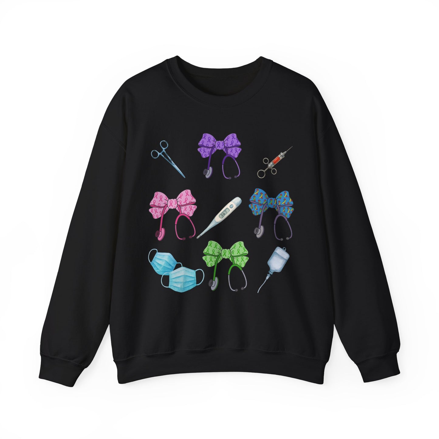 Medical Worker Nurse Gift Unisex Sweatshirt, Cancer Autism Autoimmune Awareness Crewneck Pullover, Nurses Week