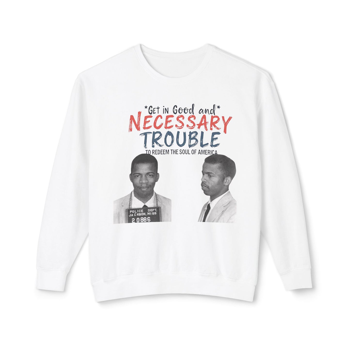 John Lewis Lightweight Sweatshirt, Save the Soul of America, Crewneck Jumper, Civil Rights Activist Pullover, Black History Month Gift,