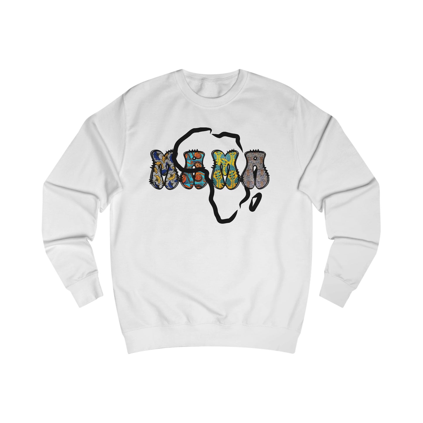 Ankara African Mama Unisex Sweatshirt, Mother's Day Gift, Map of Africa, African Print Clothing, Mom Sweatshirt