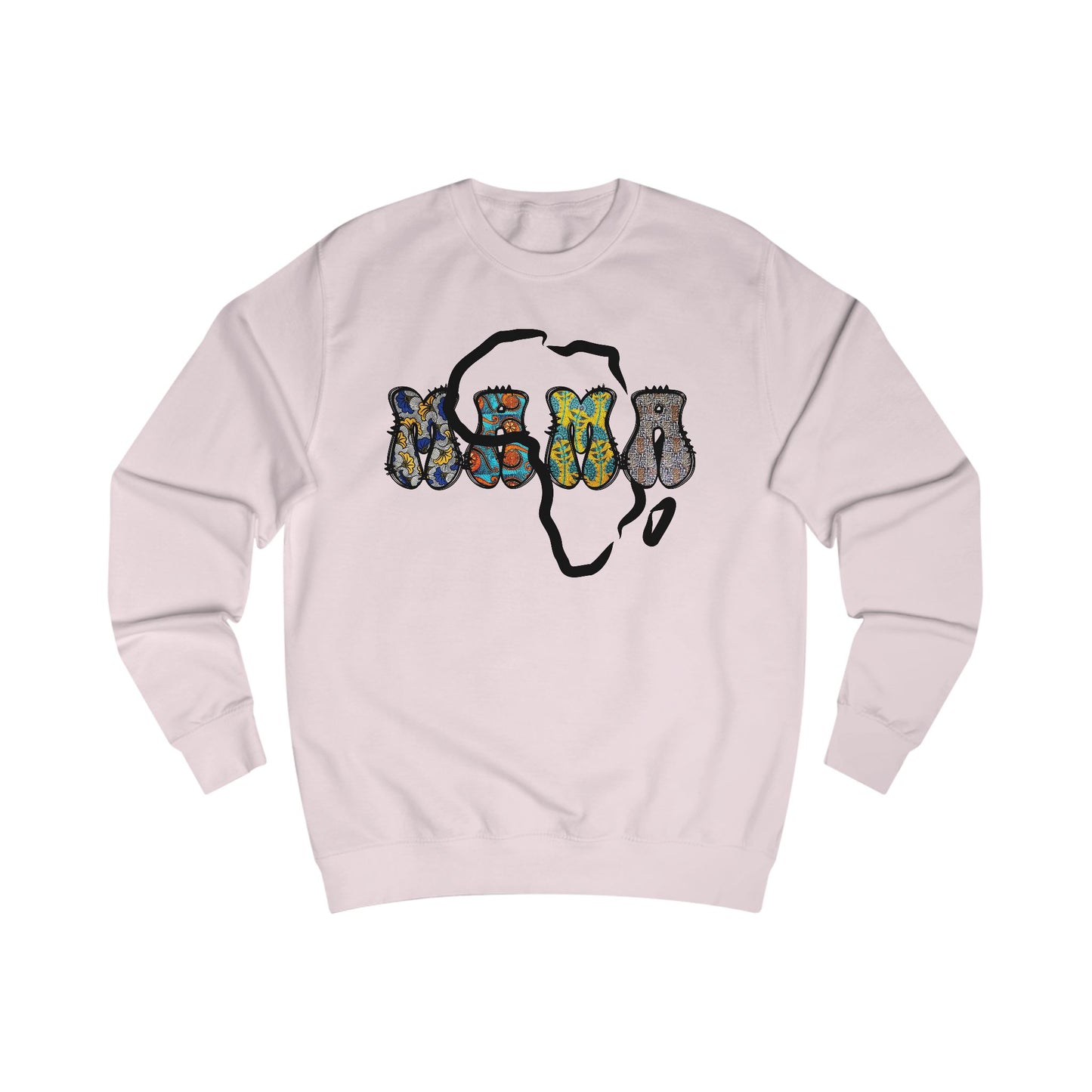 Ankara African Mama Unisex Sweatshirt, Mother's Day Gift, Map of Africa, African Print Clothing, Mom Sweatshirt