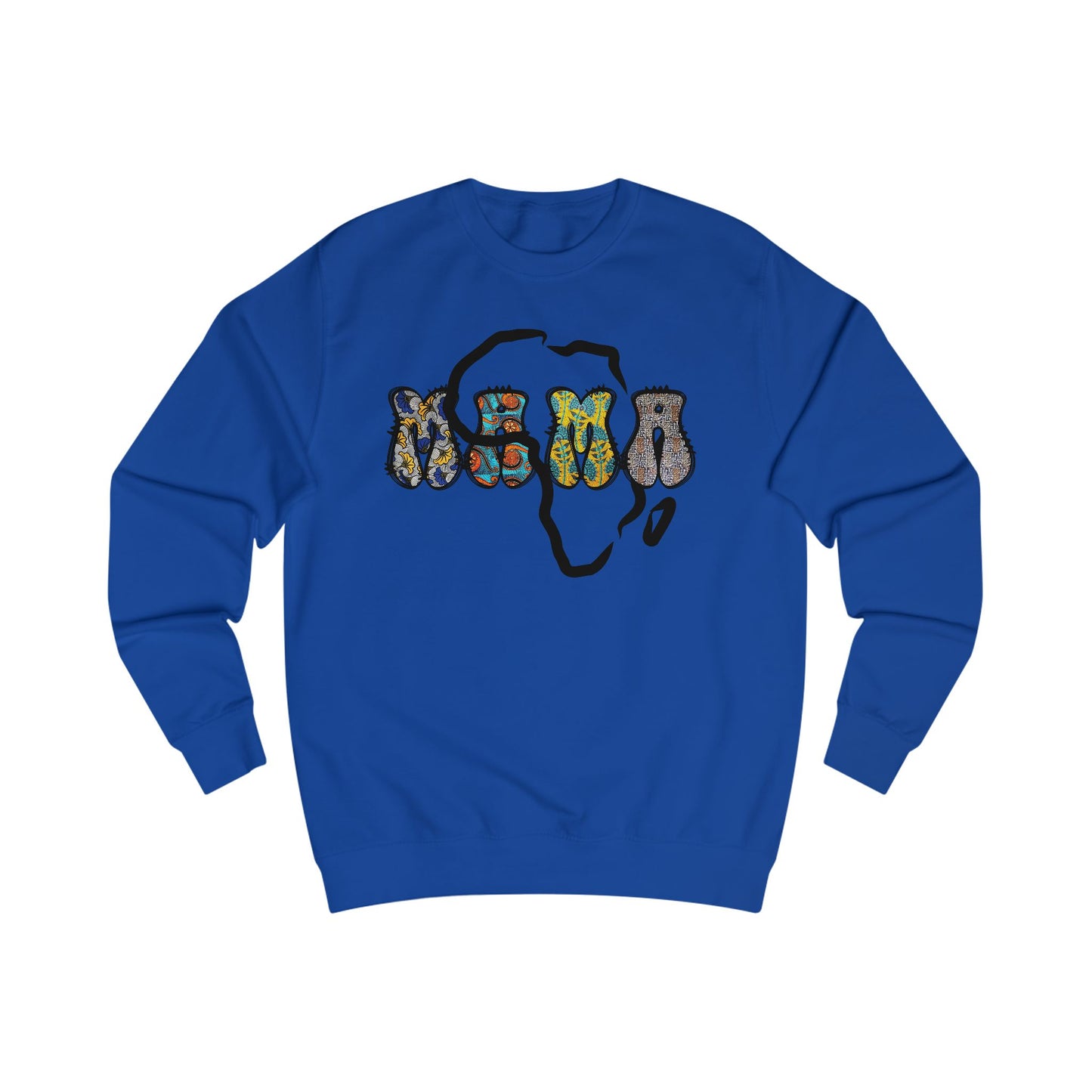 Ankara African Mama Unisex Sweatshirt, Mother's Day Gift, Map of Africa, African Print Clothing, Mom Sweatshirt