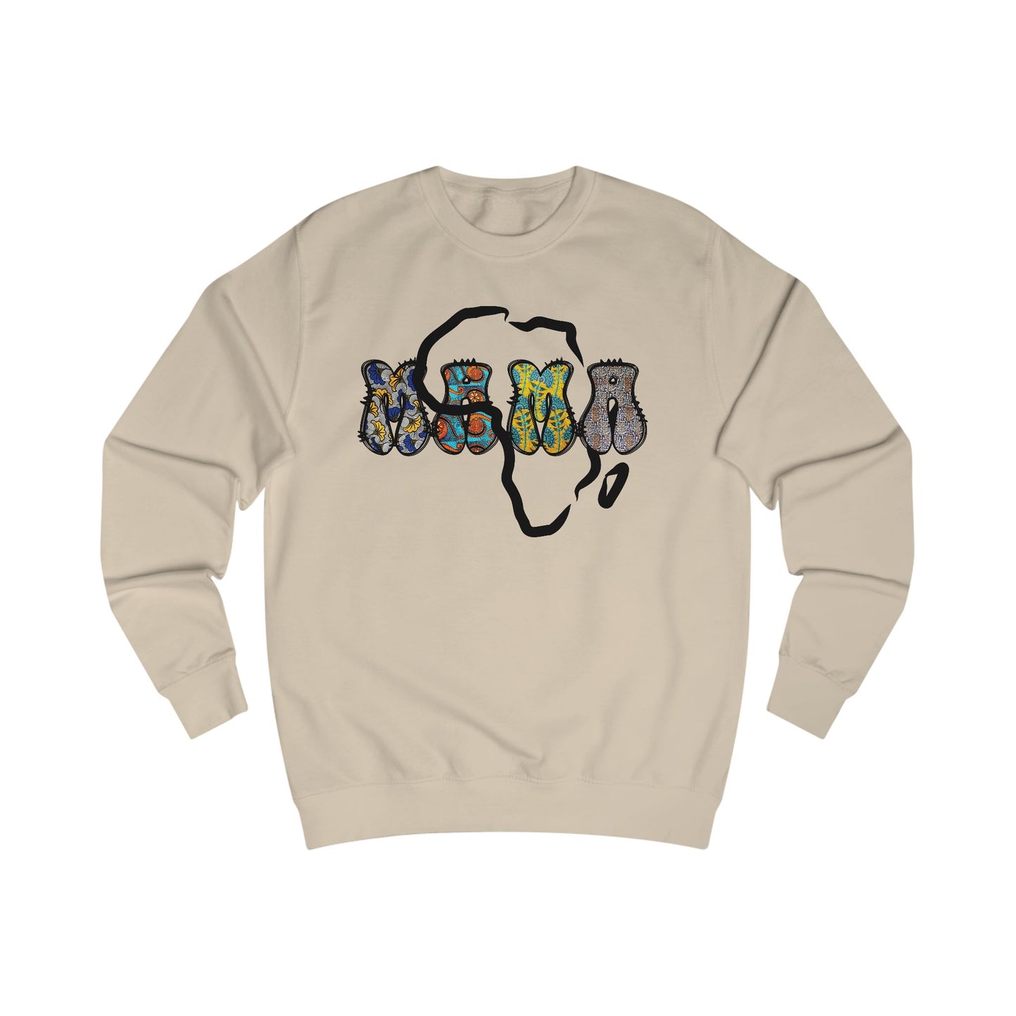 Ankara African Mama Unisex Sweatshirt, Mother's Day Gift, Map of Africa, African Print Clothing, Mom Sweatshirt