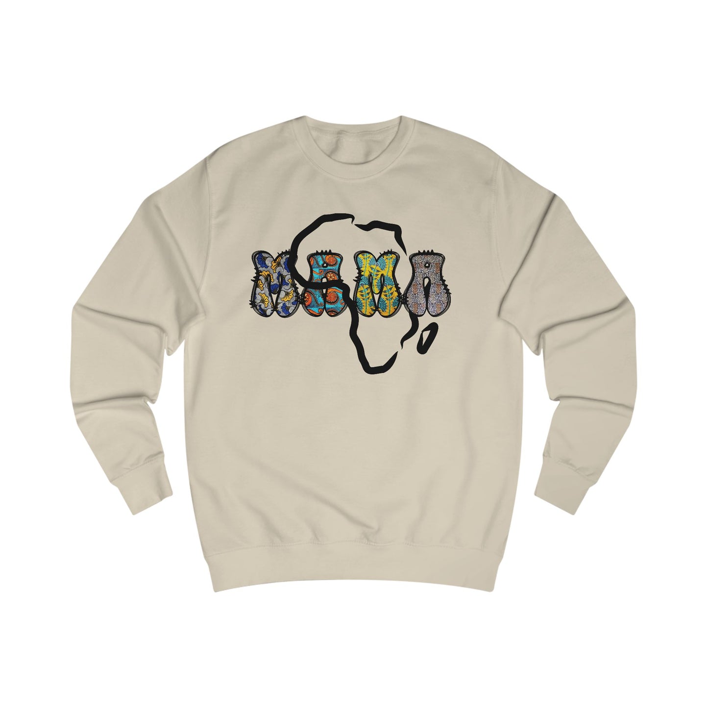 Ankara African Mama Unisex Sweatshirt, Mother's Day Gift, Map of Africa, African Print Clothing, Mom Sweatshirt