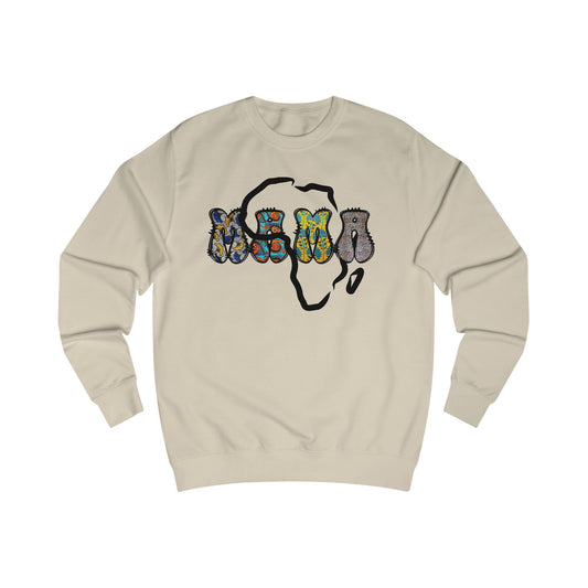 Ankara African Mama Unisex Sweatshirt, Mother's Day Gift, Map of Africa, African Print Clothing, Mom Sweatshirt