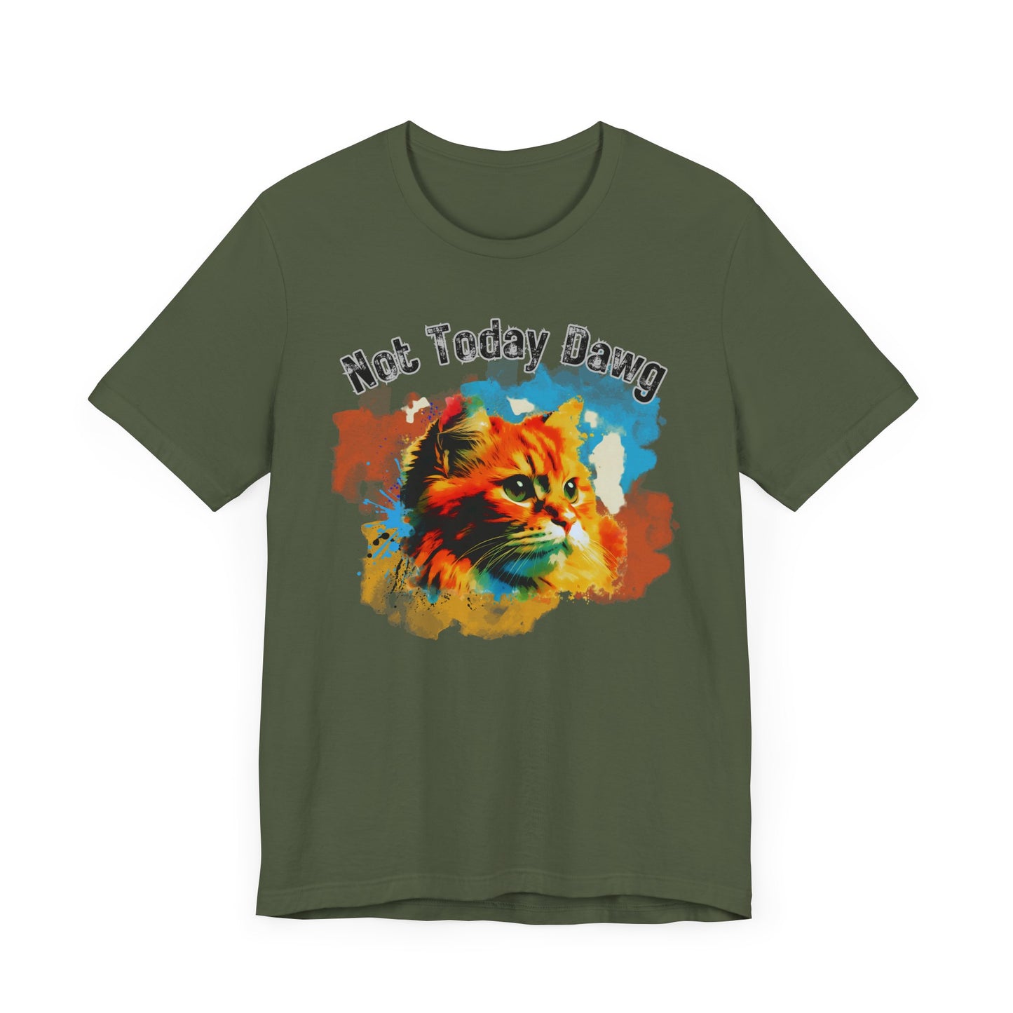 Cat Graphic Tee, Unisex Jersey Short Sleeve, Not Today Dawg, Cat Lover T-Shirt, Casual Wear, Funny Gift, Animal Shirt, Cute Kitten Top