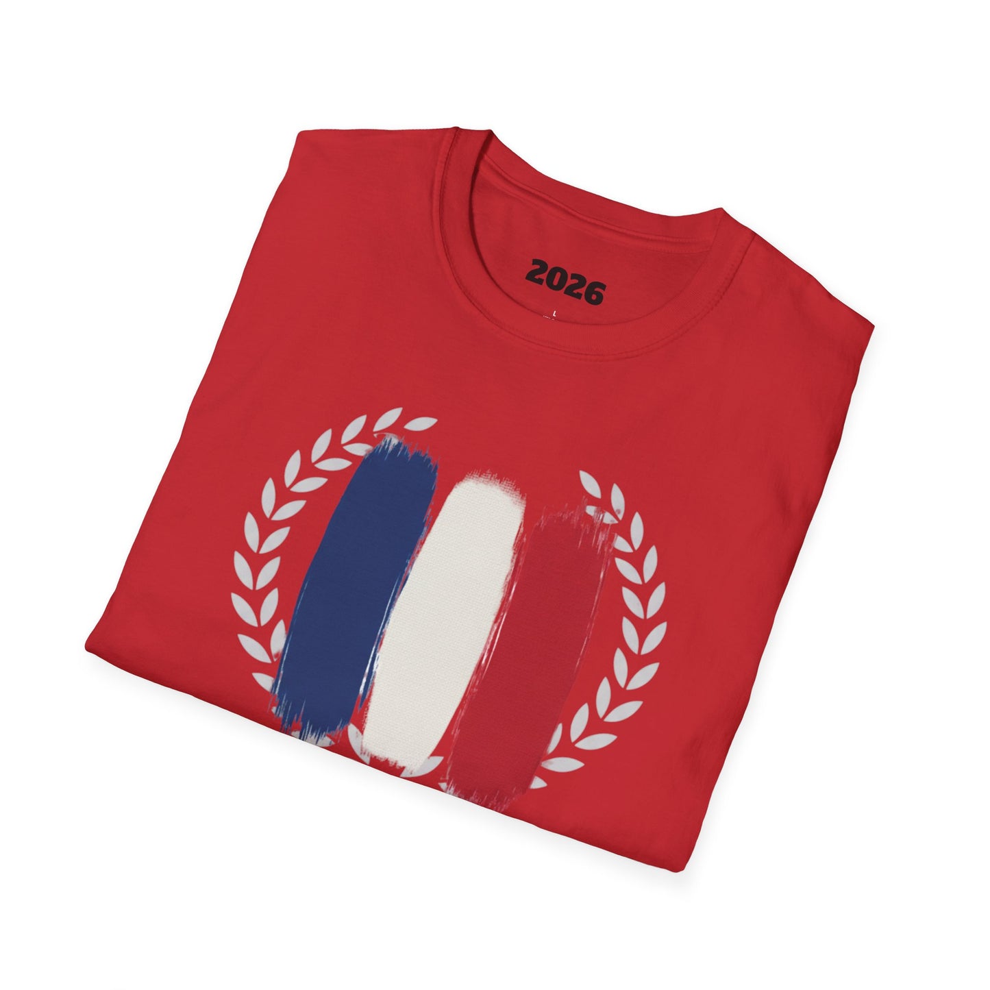 France Flag Brushstroke T-Shirt — French Tricolor Tee