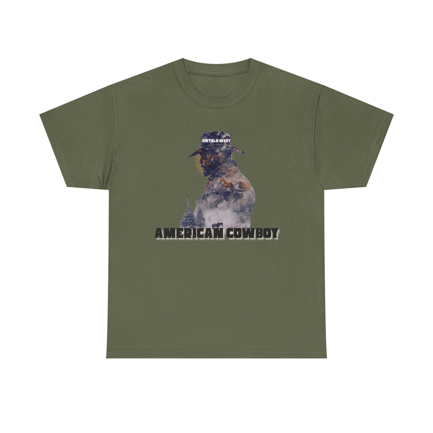 Cotton Tee American Cowboy Western Design Shirt