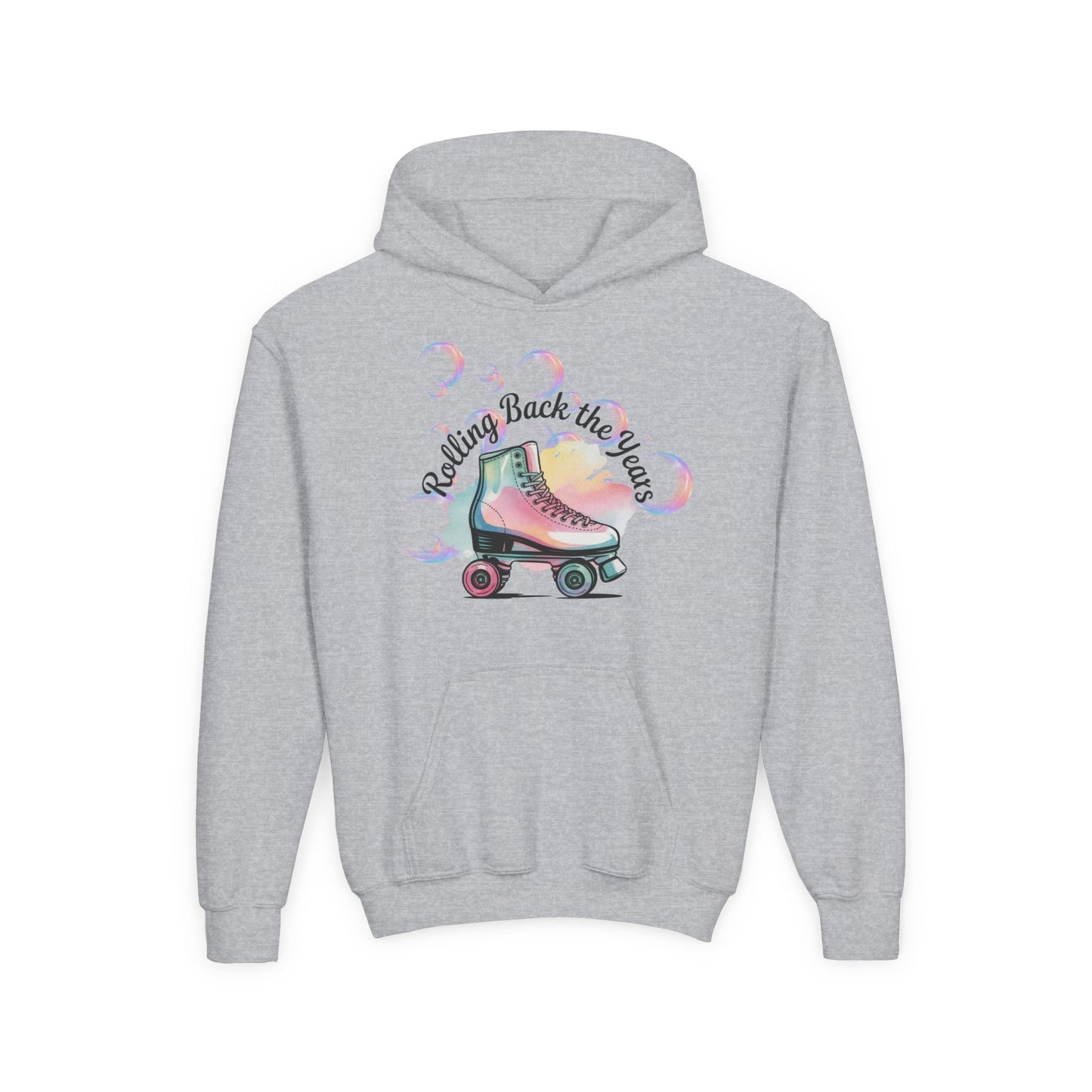 Retro Roller-Skating Hoodie, Youth Sweatshirt for Skate Lovers, Gift for Birthdays, Fun in Style, Nostalgic Vibes
