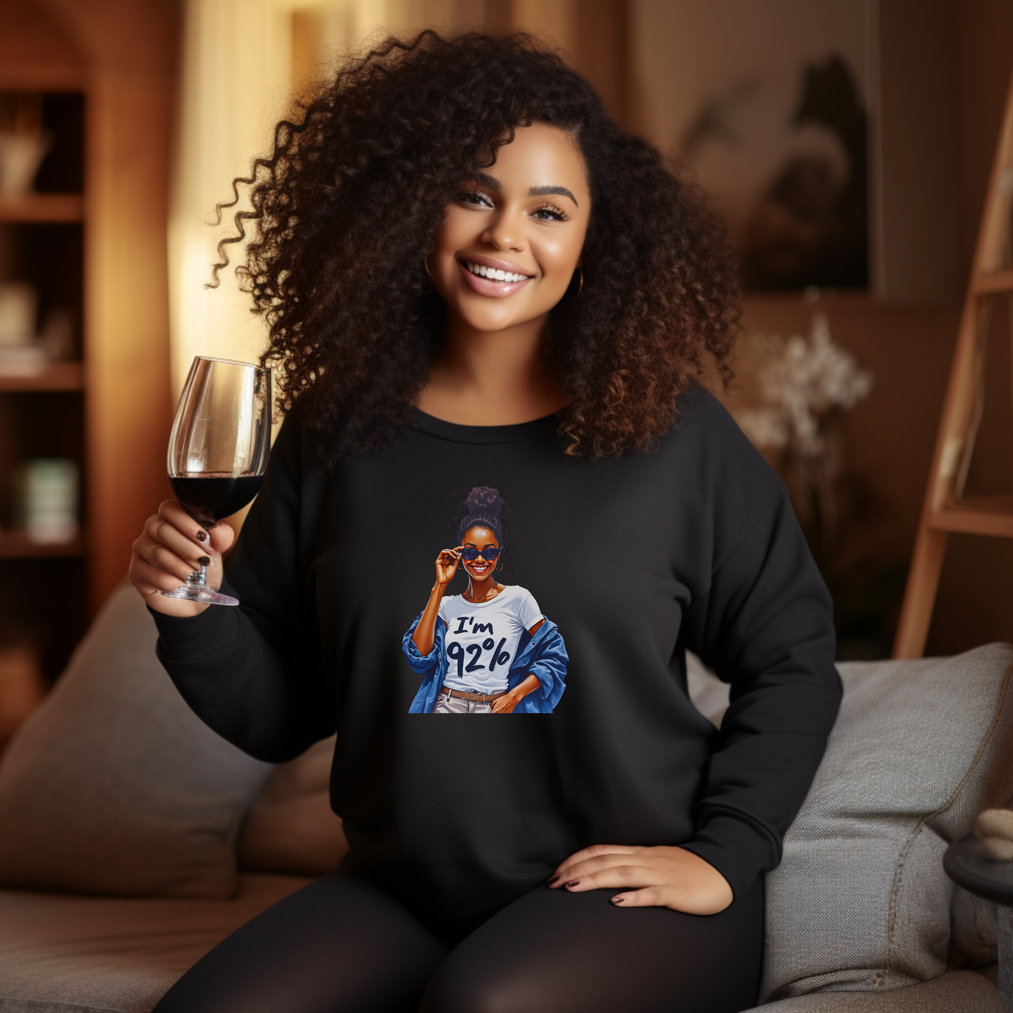 Black Women Voter Lightweight Hoodie, 92% Percentage Empowered, Unisex Sweatshirt, Political Activism, Social Justice Top, Voter Rights