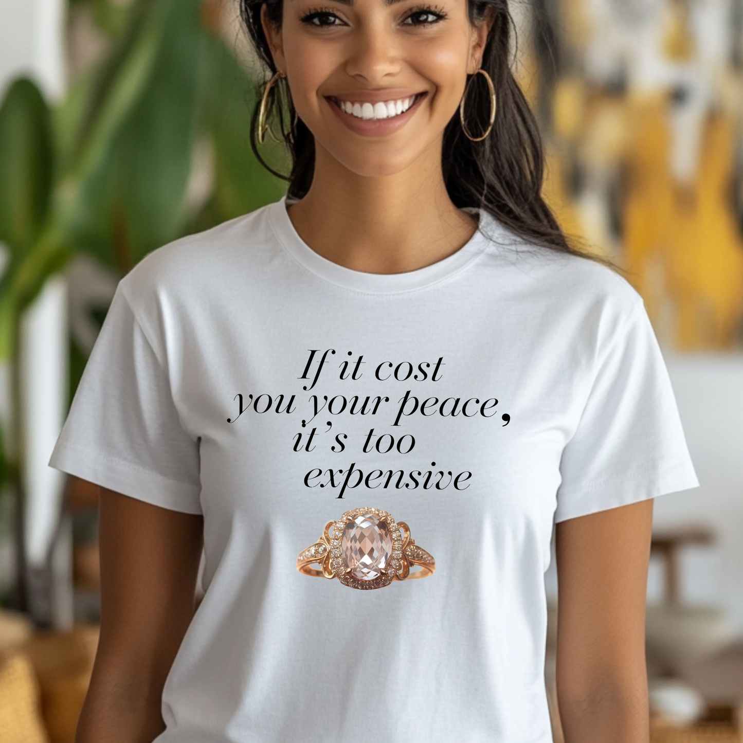 Peaceful Reminder Unisex Tee, Inspirational Shirt for Women, Graphic Tee, Empowering Tshirt, Positive Quote Top