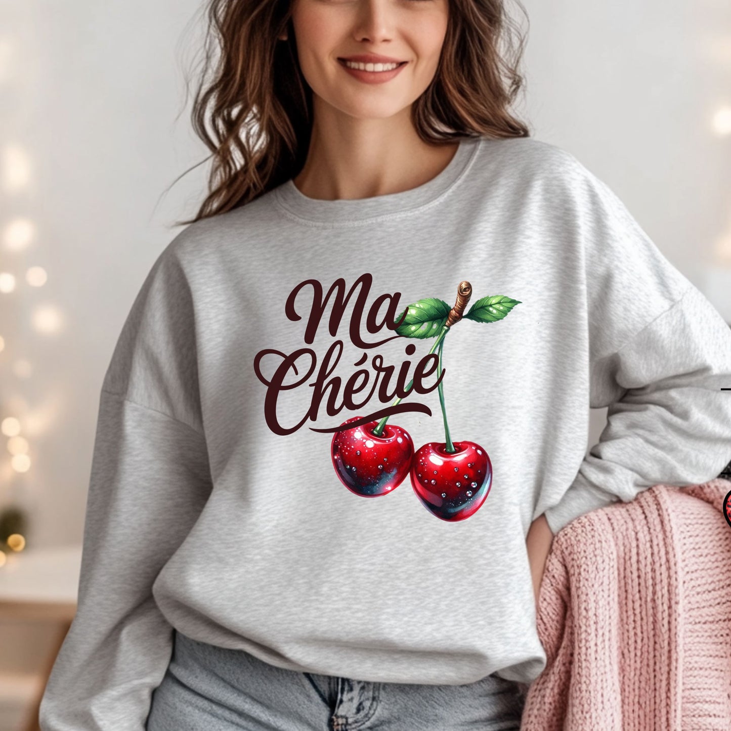 Ma Chérie Cherry Unisex Sweatshirt - Cute & Cozy Gift for Fruit Lovers