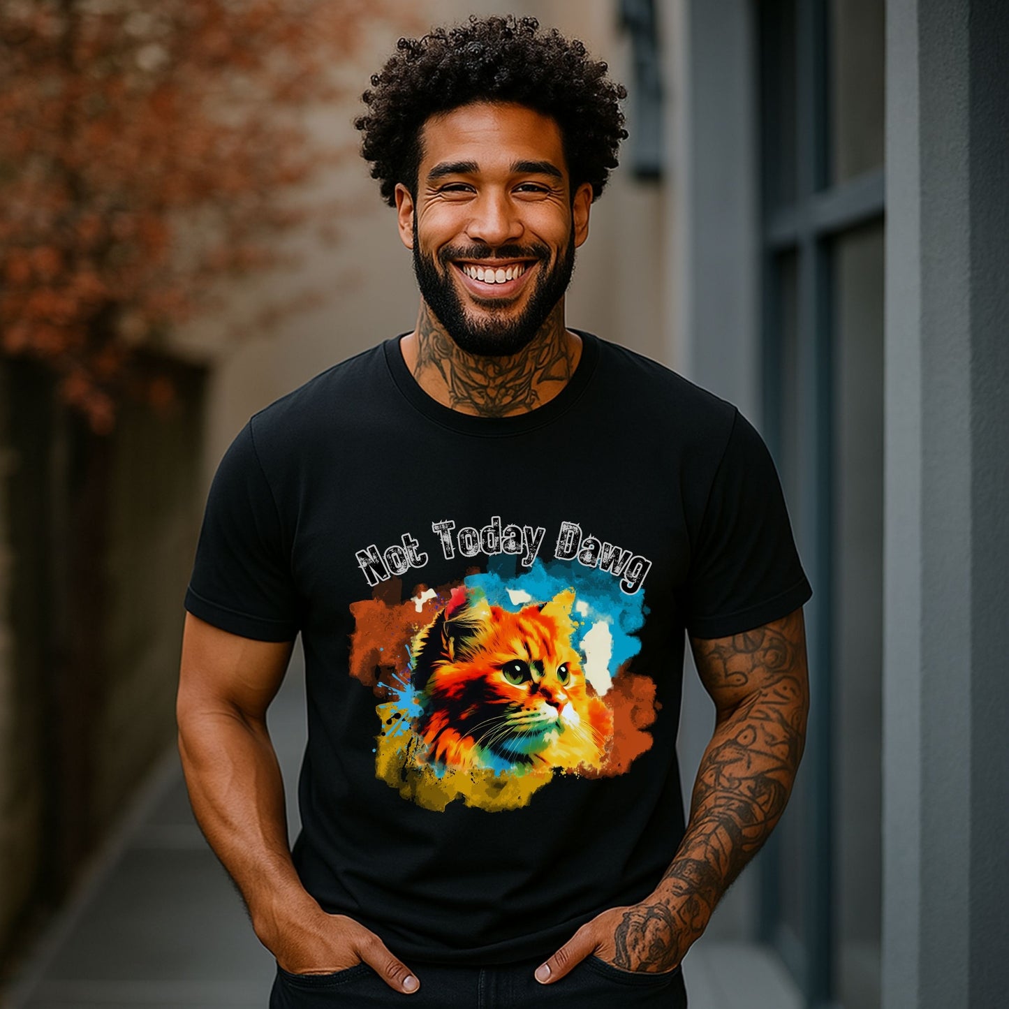 Cat Graphic Tee, Unisex Jersey Short Sleeve, Not Today Dawg, Cat Lover T-Shirt, Casual Wear, Funny Gift, Animal Shirt, Cute Kitten Top