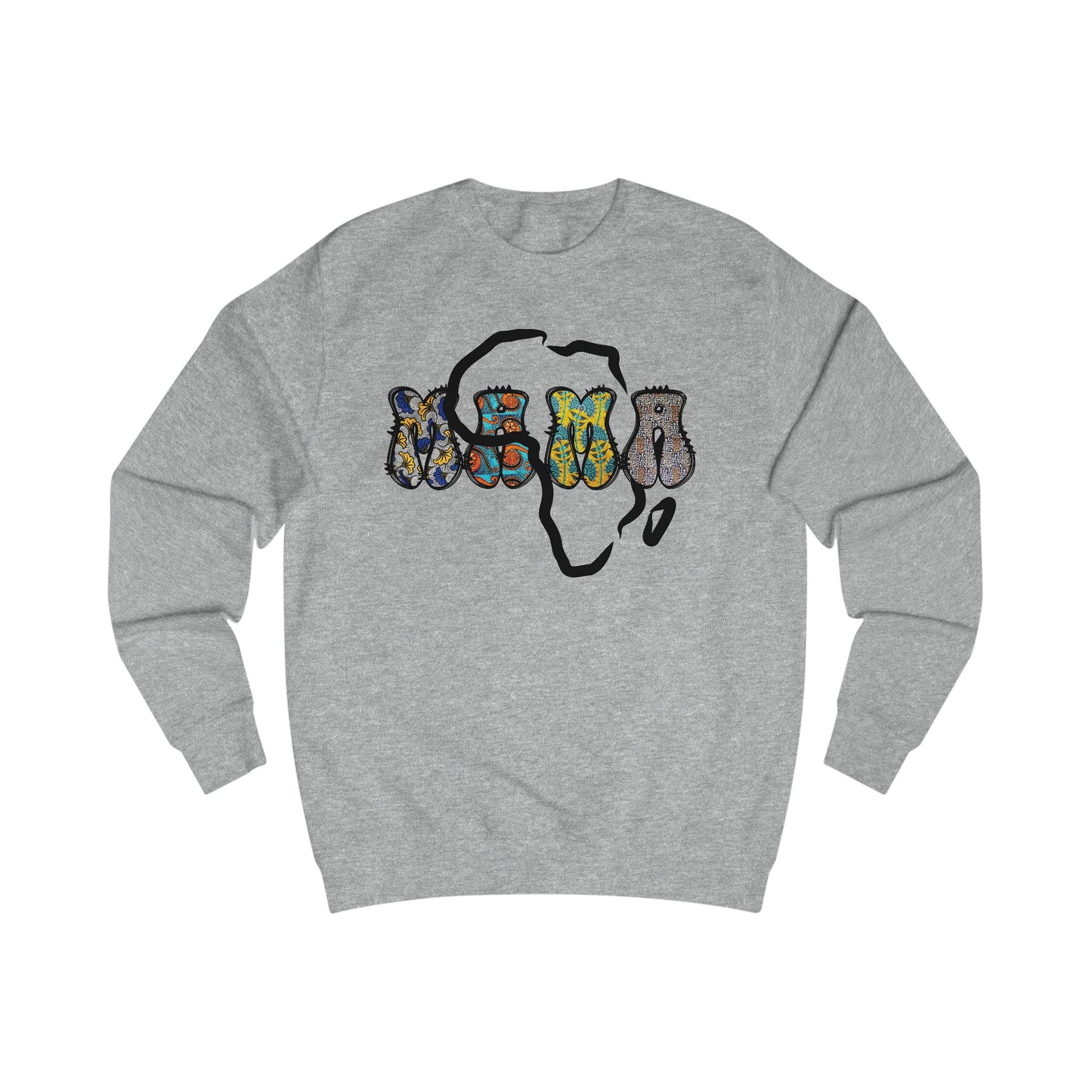 Ankara African Mama Unisex Sweatshirt, Mother's Day Gift, Map of Africa, African Print Clothing, Mom Sweatshirt