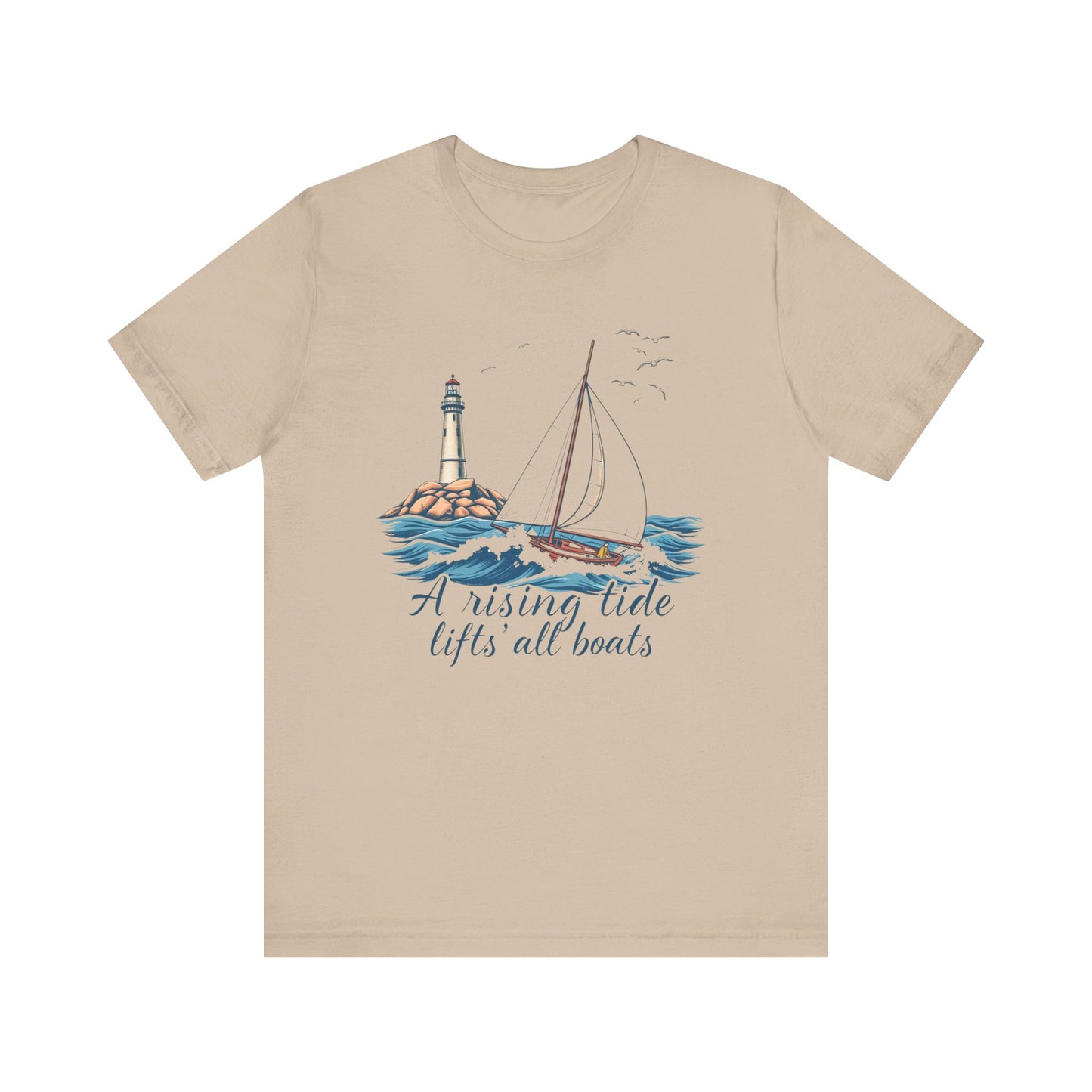 Nautical Tee, Boat Quote Shirt, Ocean Lover Tshirt, Beach Graphic Top, Maritime Theme Clothing, Sailor Gift Apparel