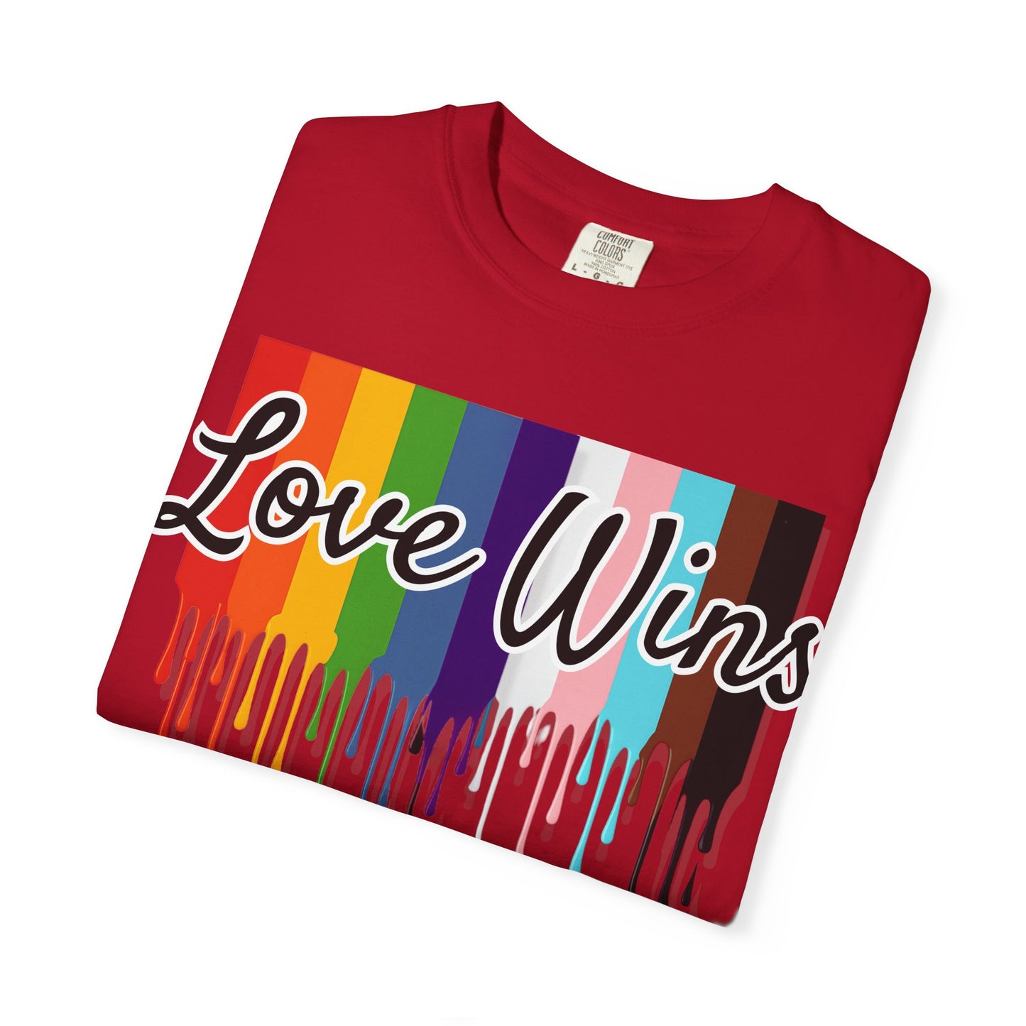 Love Wins Pride Drip Unisex T-shirt, LGBTQ Rainbow Pride Month Tee, Pride Festival Clothing, Rainbow Love Wins Shirt, Gay Pride Shirt, LGBTQ