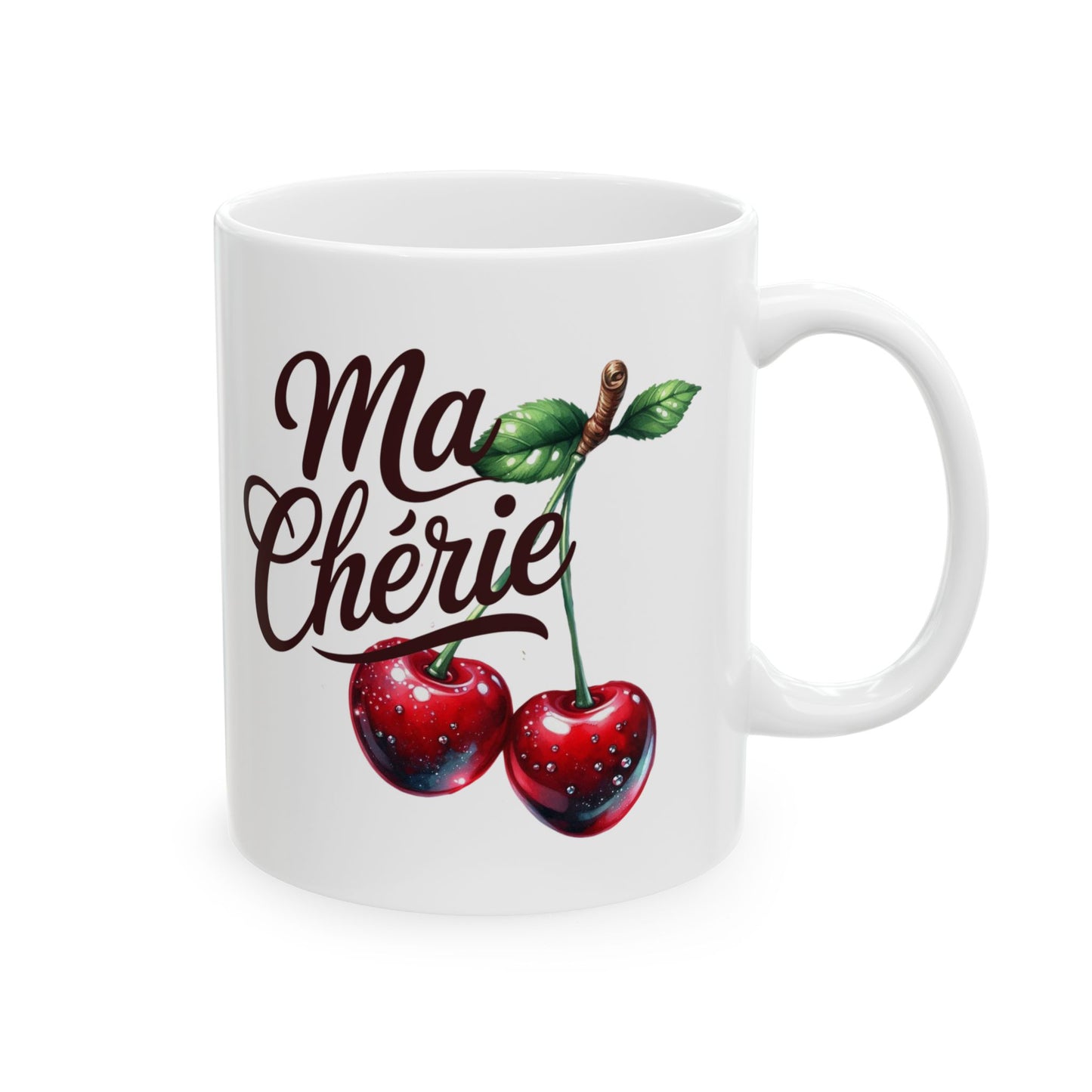 Charming cherry ceramic mug