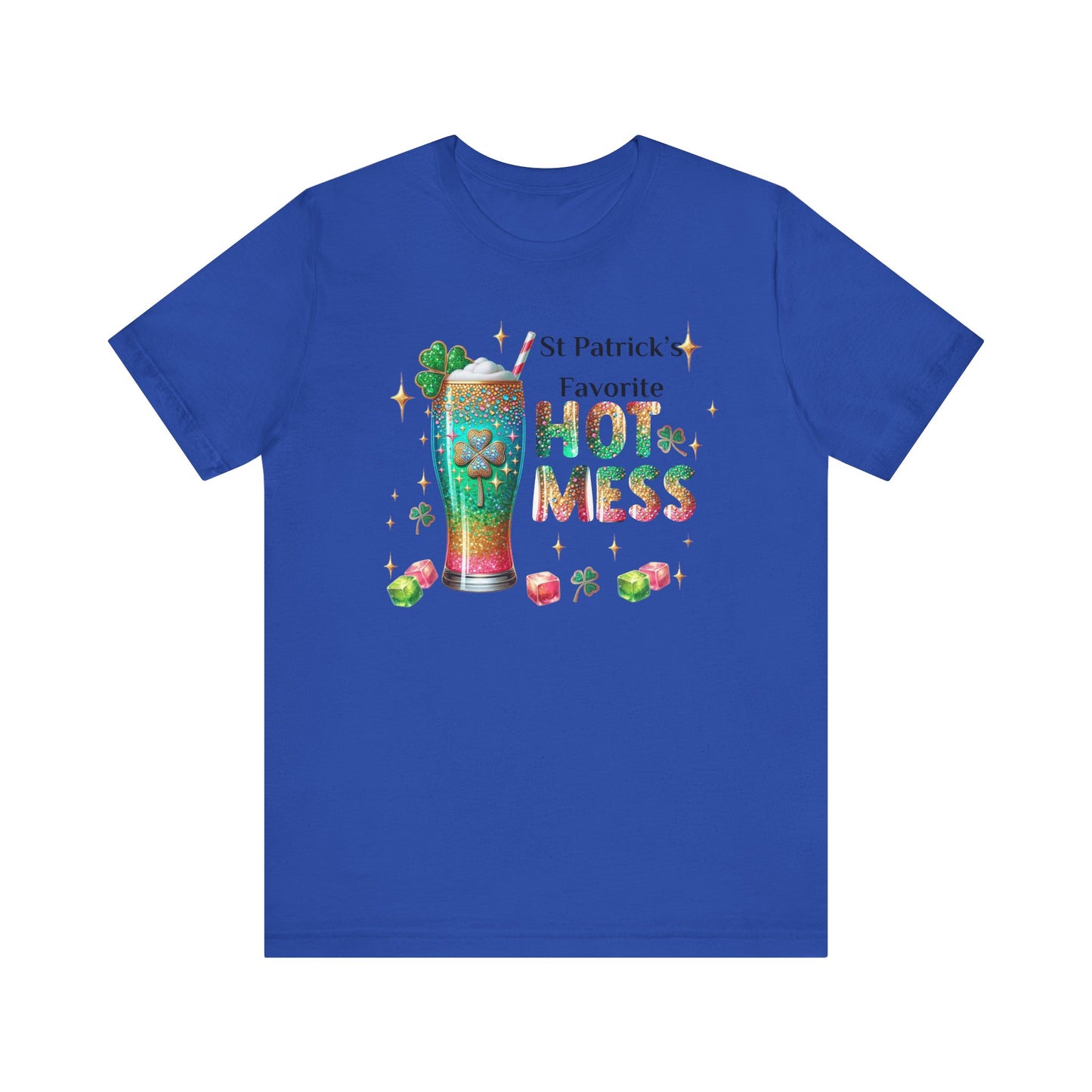 Celebrate St. Patrick's Day in style with this funny t-shirt, St Patrick Hot Mess Unisex Tee