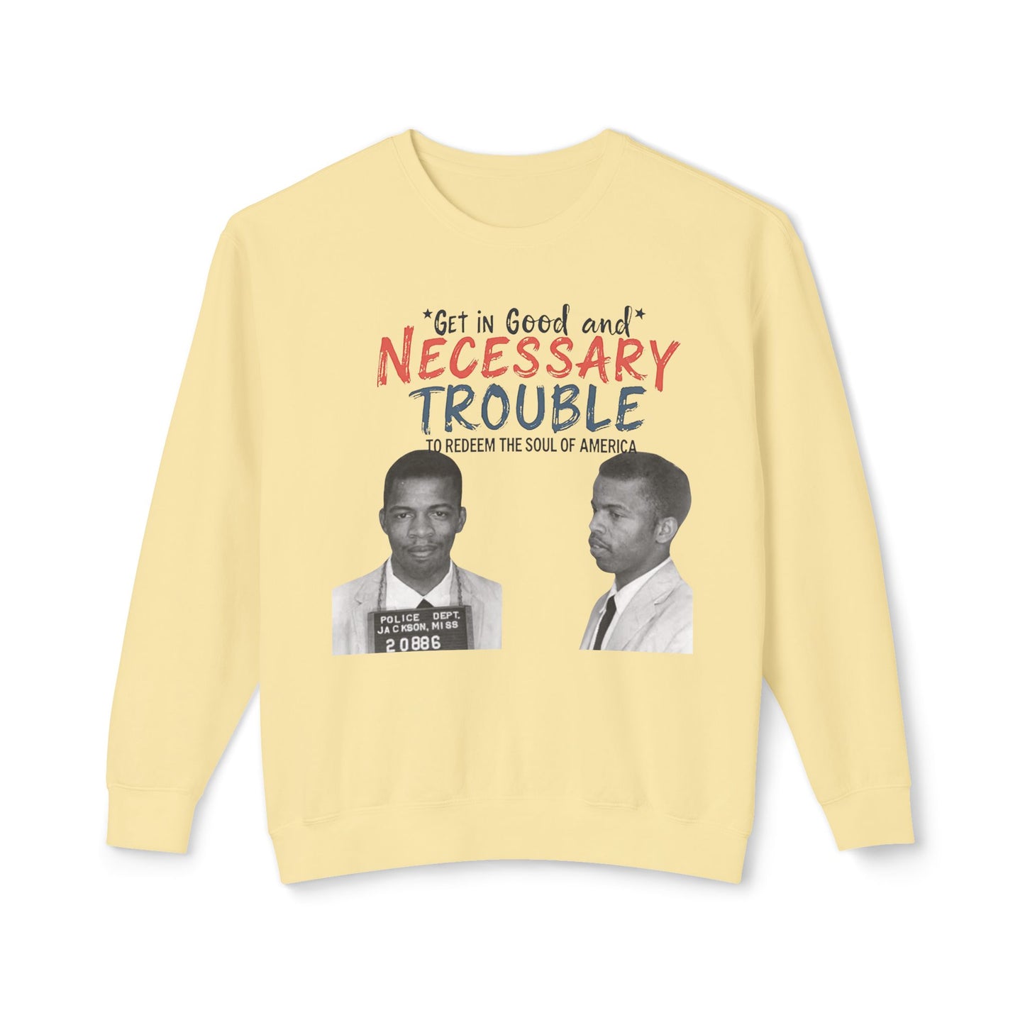 John Lewis Lightweight Sweatshirt, Save the Soul of America, Crewneck Jumper, Civil Rights Activist Pullover, Black History Month Gift,