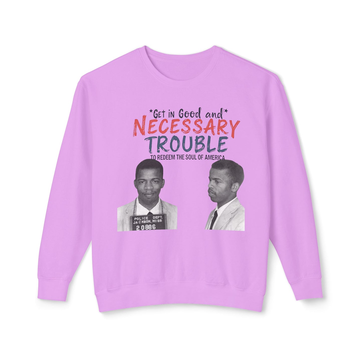 John Lewis Lightweight Sweatshirt, Save the Soul of America, Crewneck Jumper, Civil Rights Activist Pullover, Black History Month Gift,
