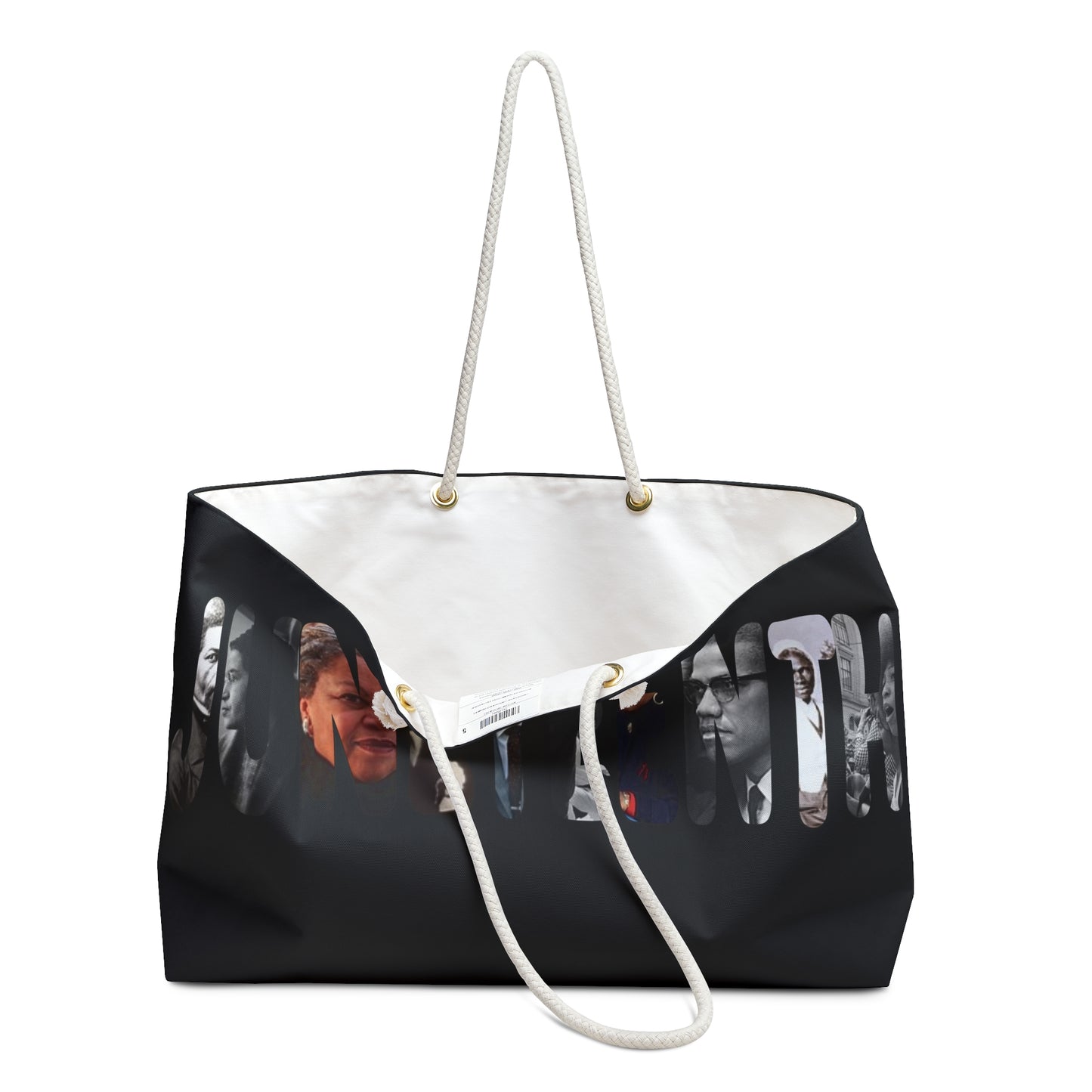 Juneteenth 2025 Weekender Bag - Black History in Pictures, Travel Tote, Overnight Duffel, Carry-On Luggage, African American Heritage Gift