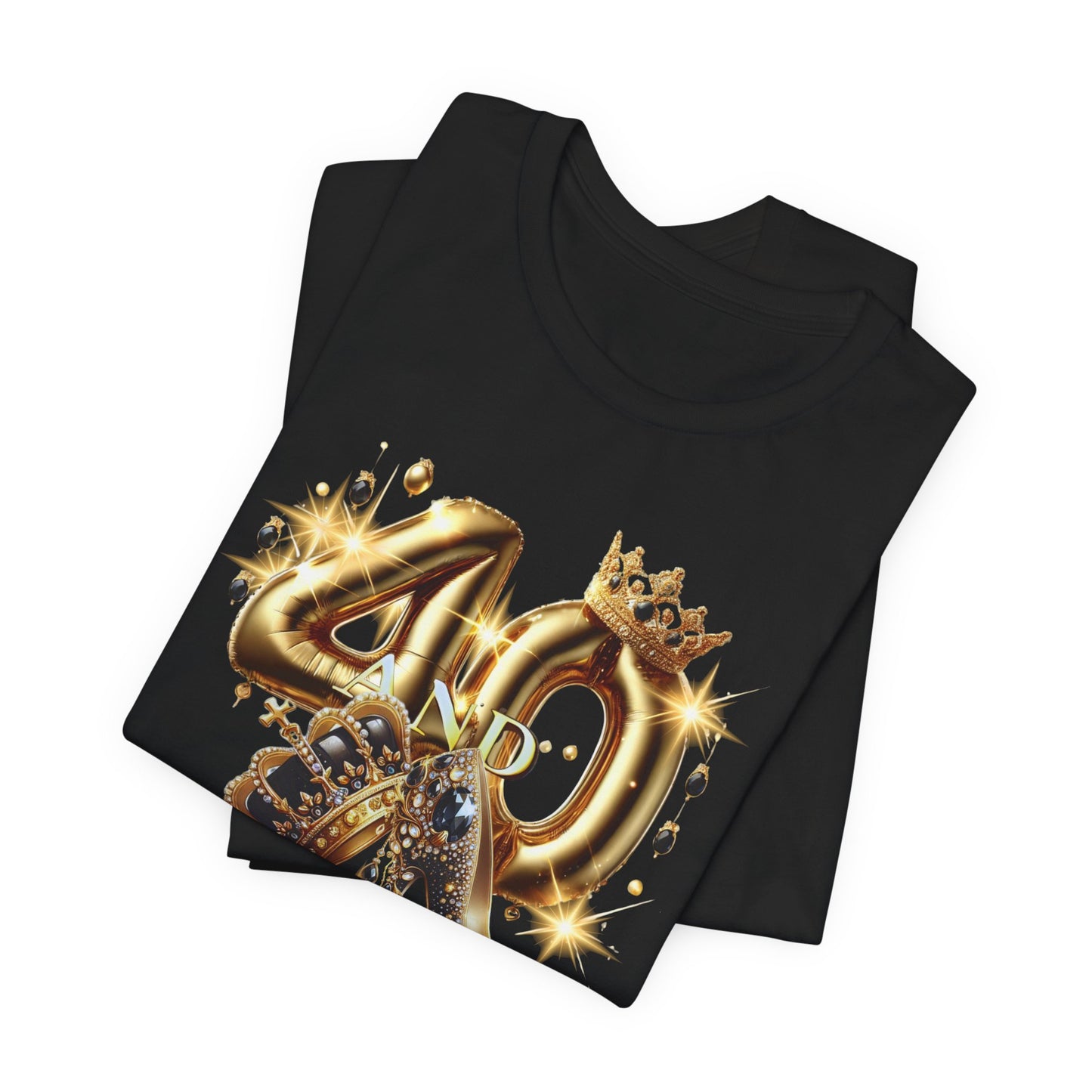 Fabulous 40 Birthday Tee, Unisex Short Sleeve T-Shirt, Party Attire, Birthday Celebration, Gift for Her, Fun Graphic Tee