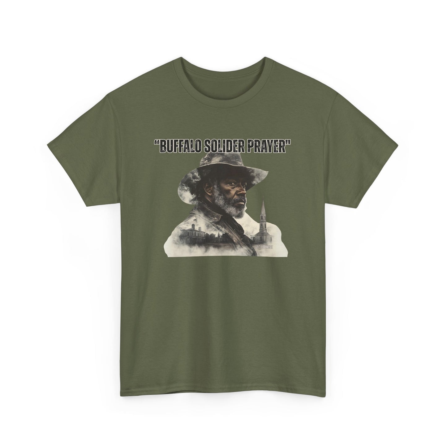 Buffalo Soldier Prayer Unisex Tee, Vintage Graphic Heritage Apparel for Veterans, Gift Shirt