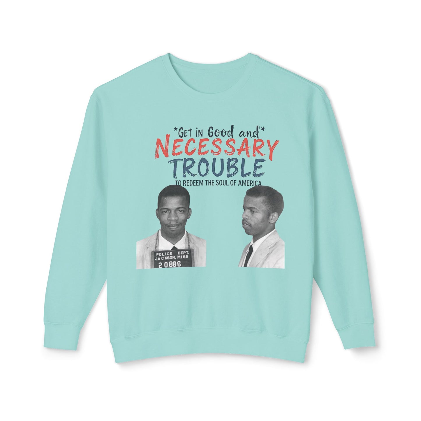 John Lewis Lightweight Sweatshirt, Save the Soul of America, Crewneck Jumper, Civil Rights Activist Pullover, Black History Month Gift,