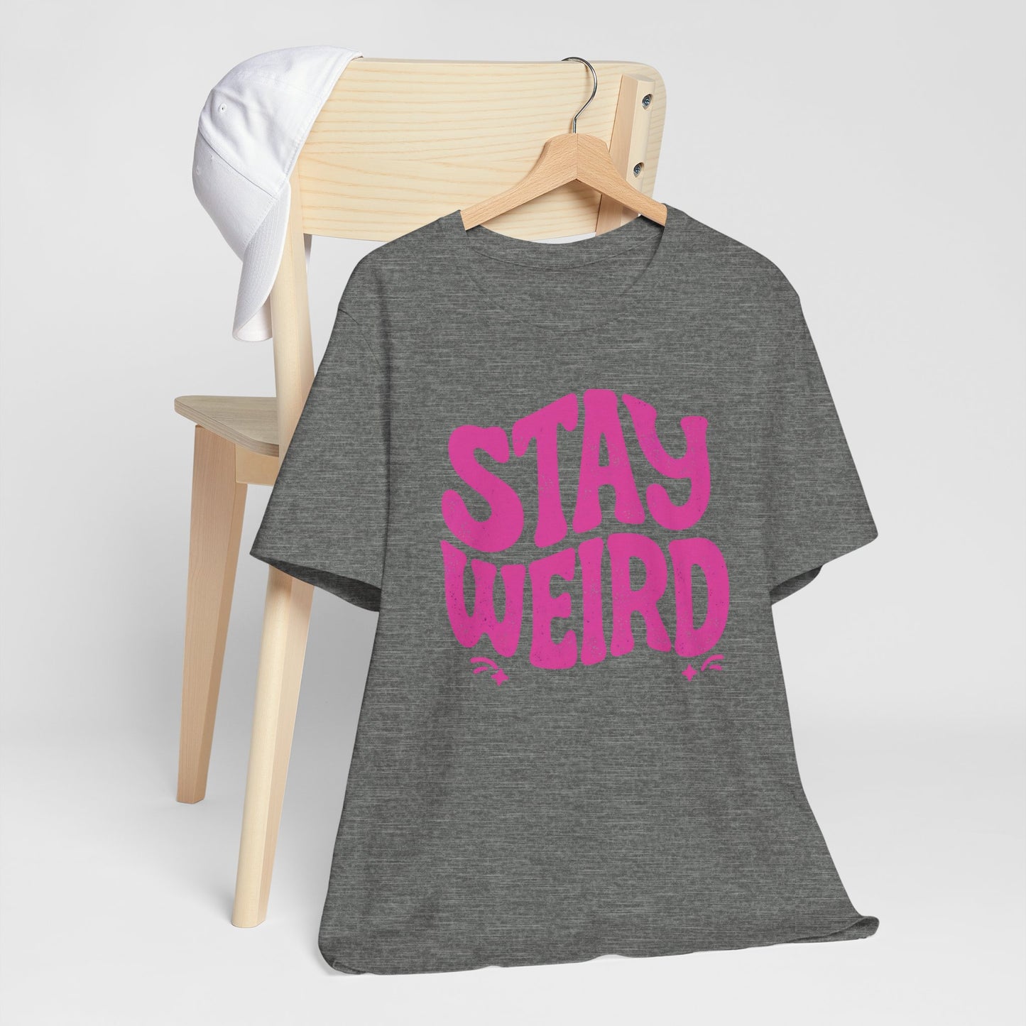 Stay Weird Unisex Jersey Tee - Quirky Graphic T-Shirt for Creative Spirits