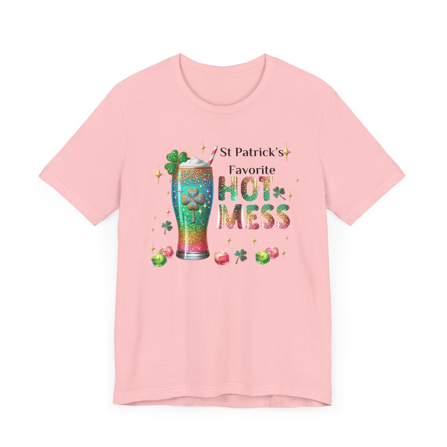 Celebrate St. Patrick's Day in style with this funny t-shirt, St Patrick Hot Mess Unisex Tee