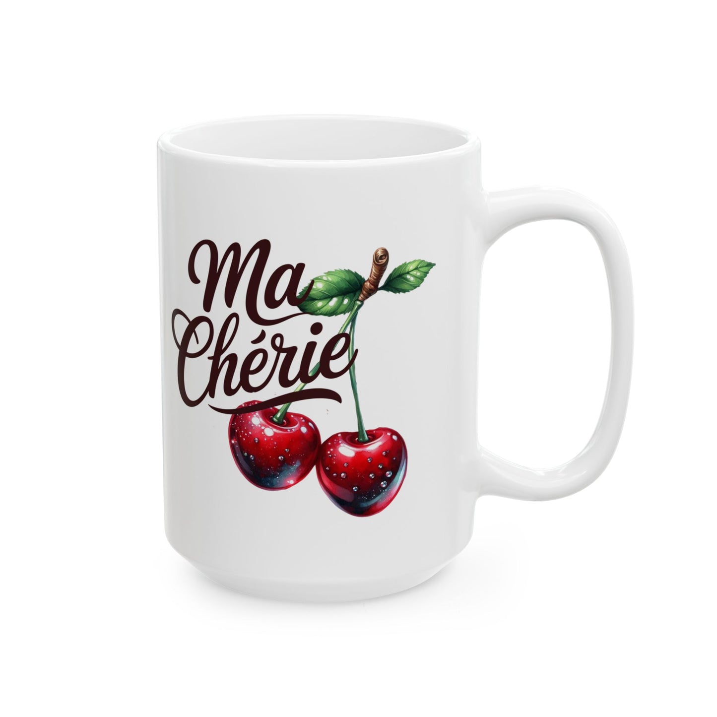 Charming cherry ceramic mug